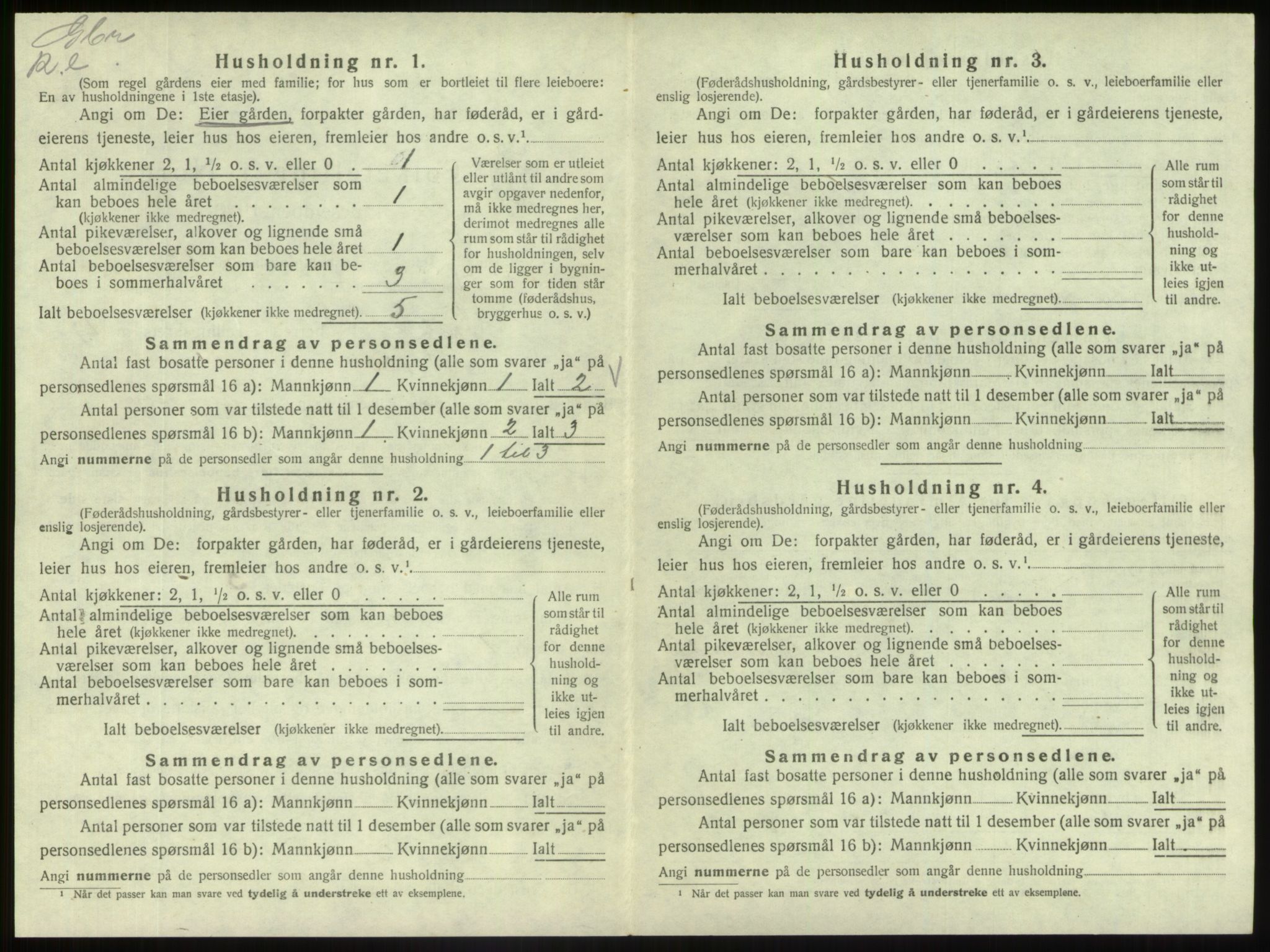 SAB, 1920 census for Fjaler, 1920, p. 1339