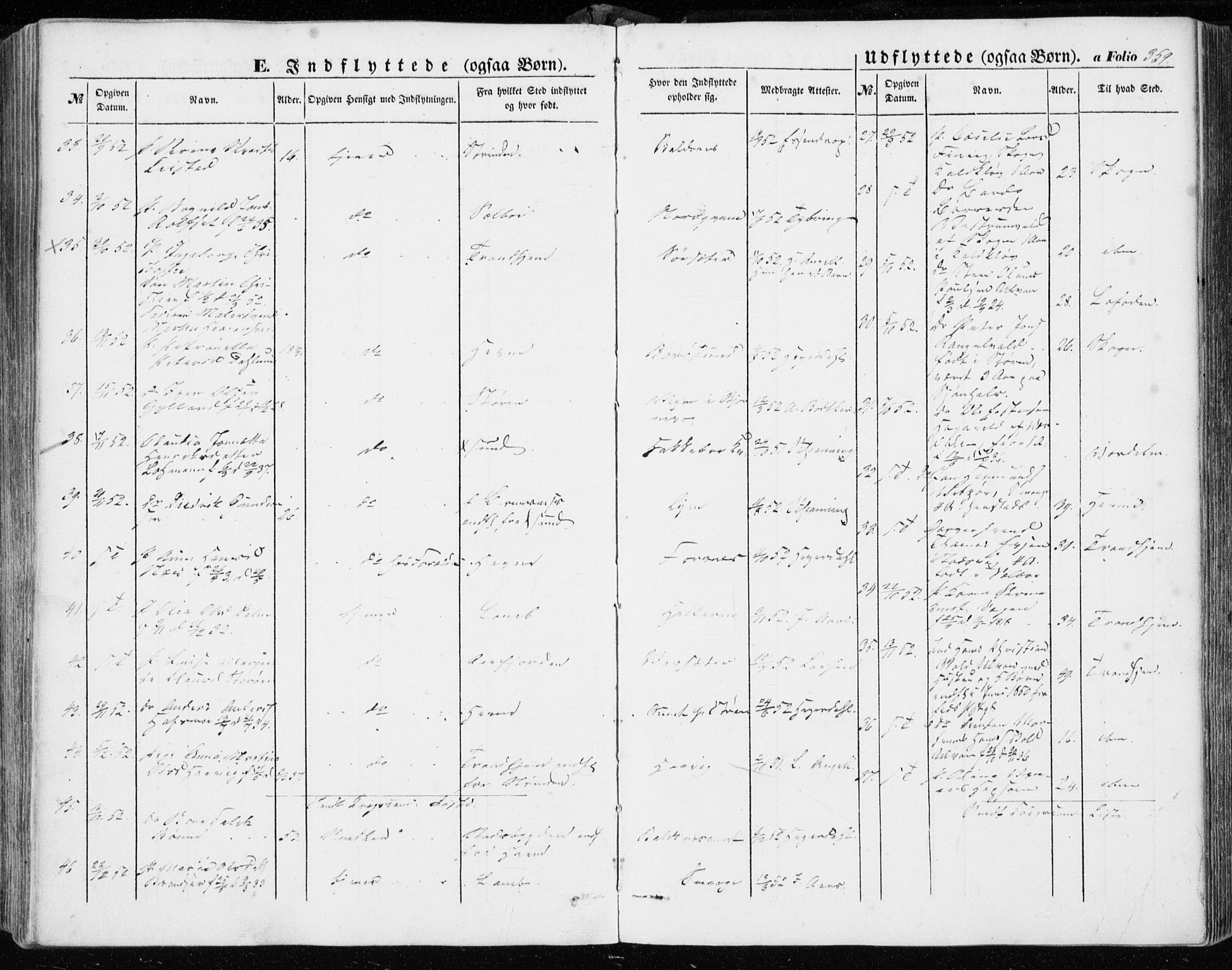 Ministerialprotokoller, klokkerbøker og fødselsregistre - Sør-Trøndelag, SAT/A-1456/634/L0530: Parish register (official) no. 634A06, 1852-1860, p. 359