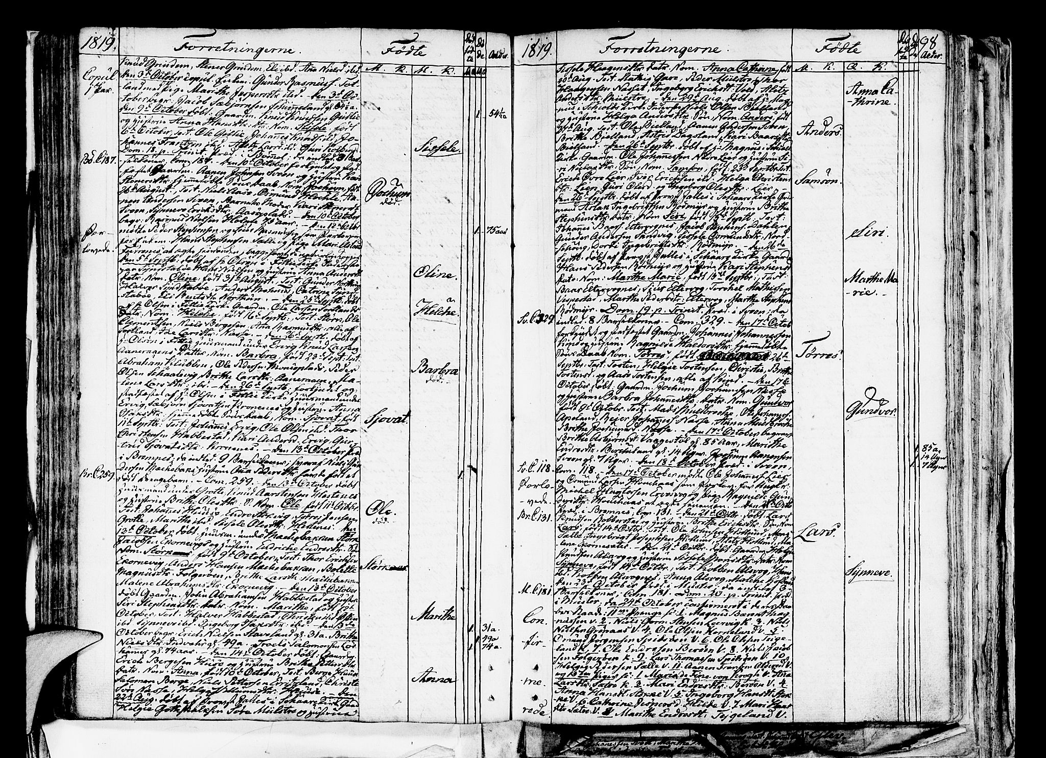 Finnås sokneprestembete, SAB/A-99925/H/Ha/Haa/Haaa/L0004: Parish register (official) no. A 4, 1804-1830, p. 98