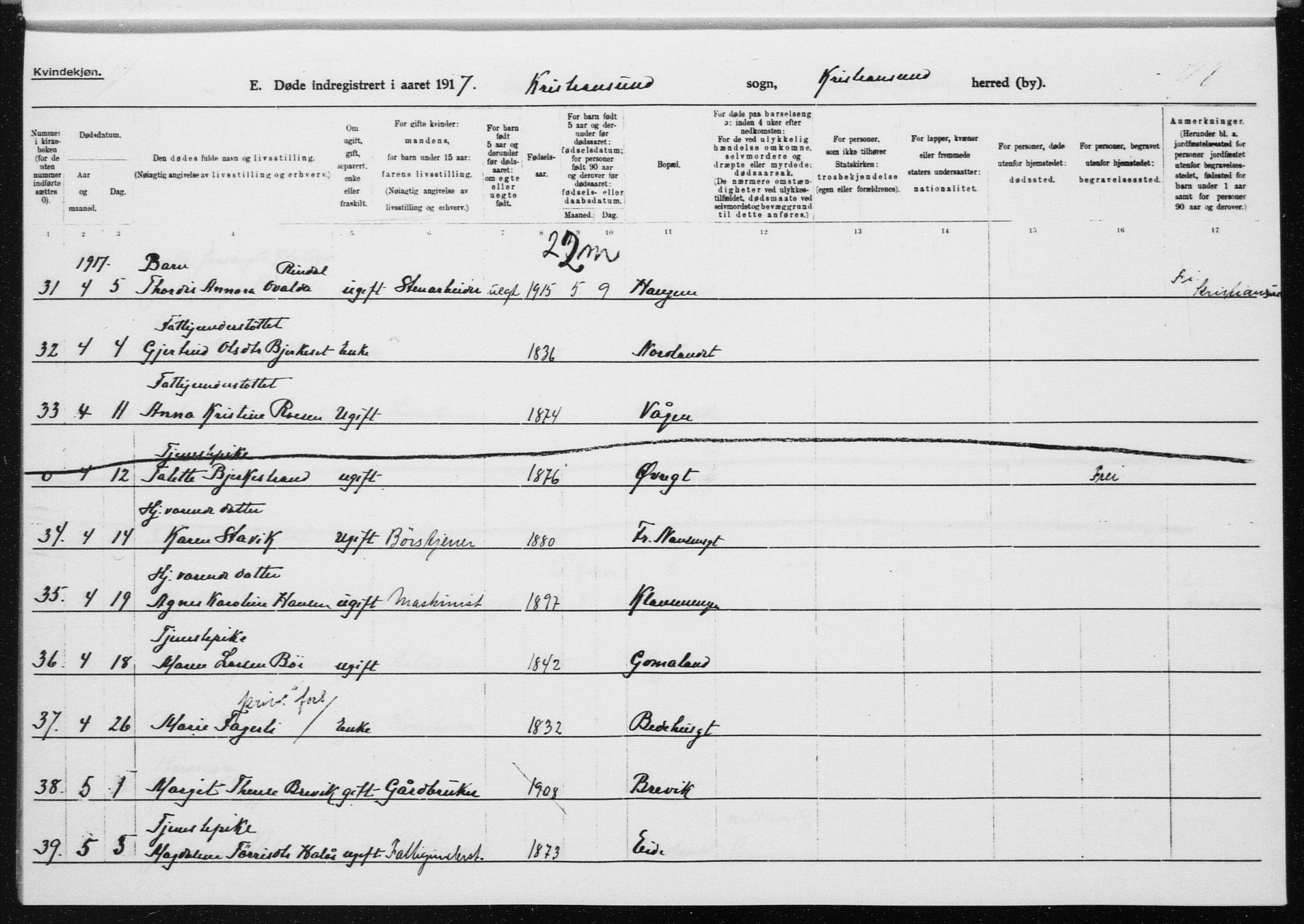 Ministerialprotokoller, klokkerbøker og fødselsregistre - Møre og Romsdal, AV/SAT-A-1454/572/L0863: Parish register (official) no. 572D07, 1917-1935