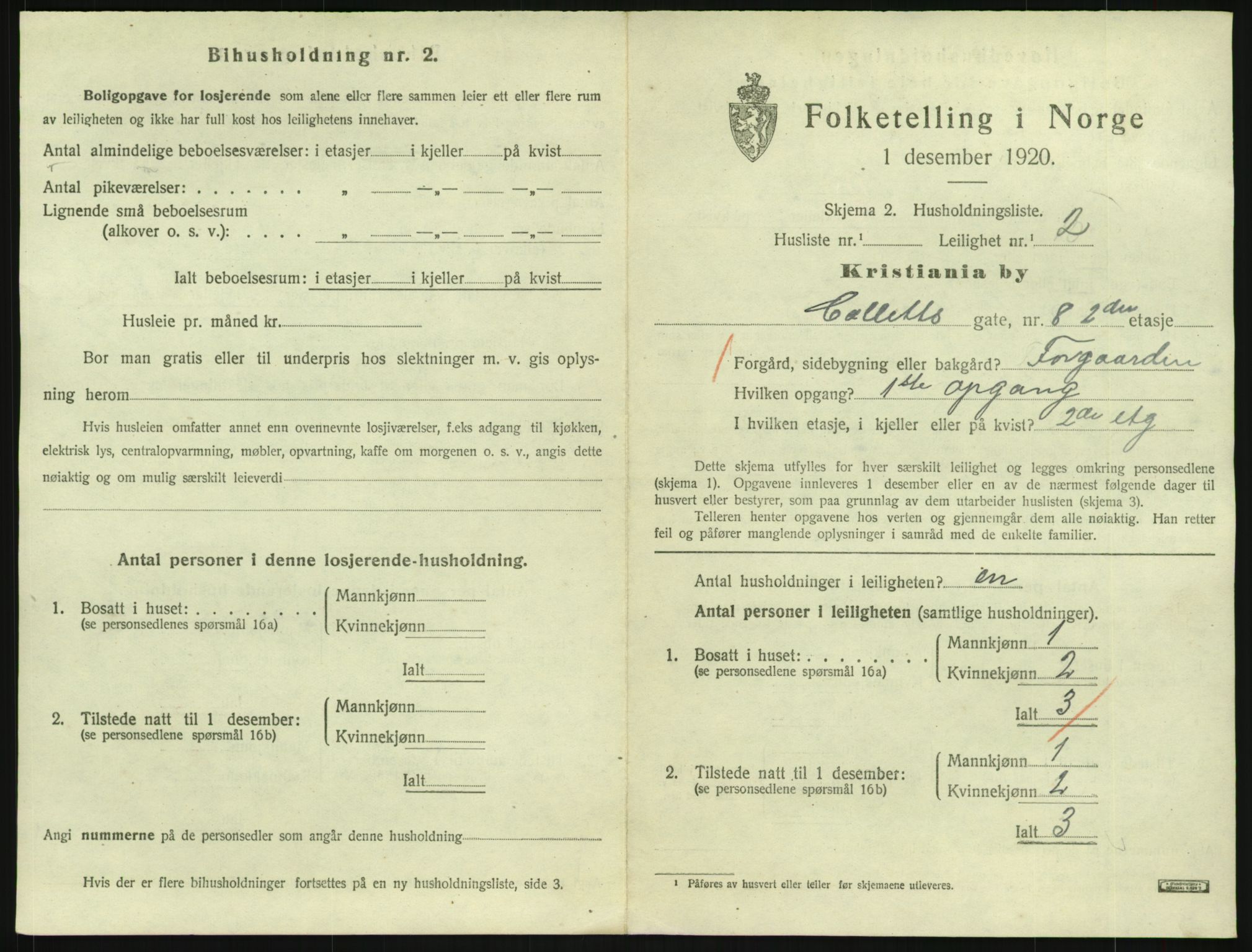 SAO, 1920 census for Kristiania, 1920, p. 13080