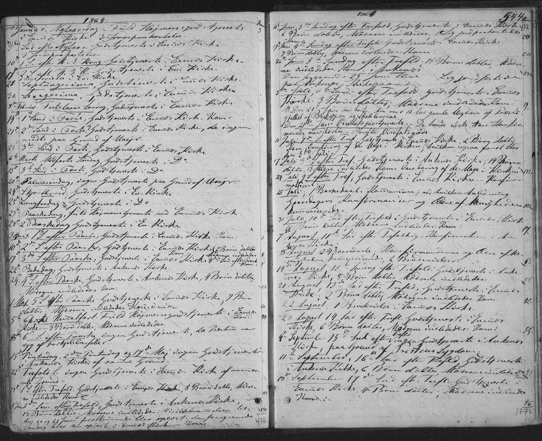 Ministerialprotokoller, klokkerbøker og fødselsregistre - Nordland, AV/SAT-A-1459/863/L0896: Parish register (official) no. 863A08, 1861-1871, p. 544