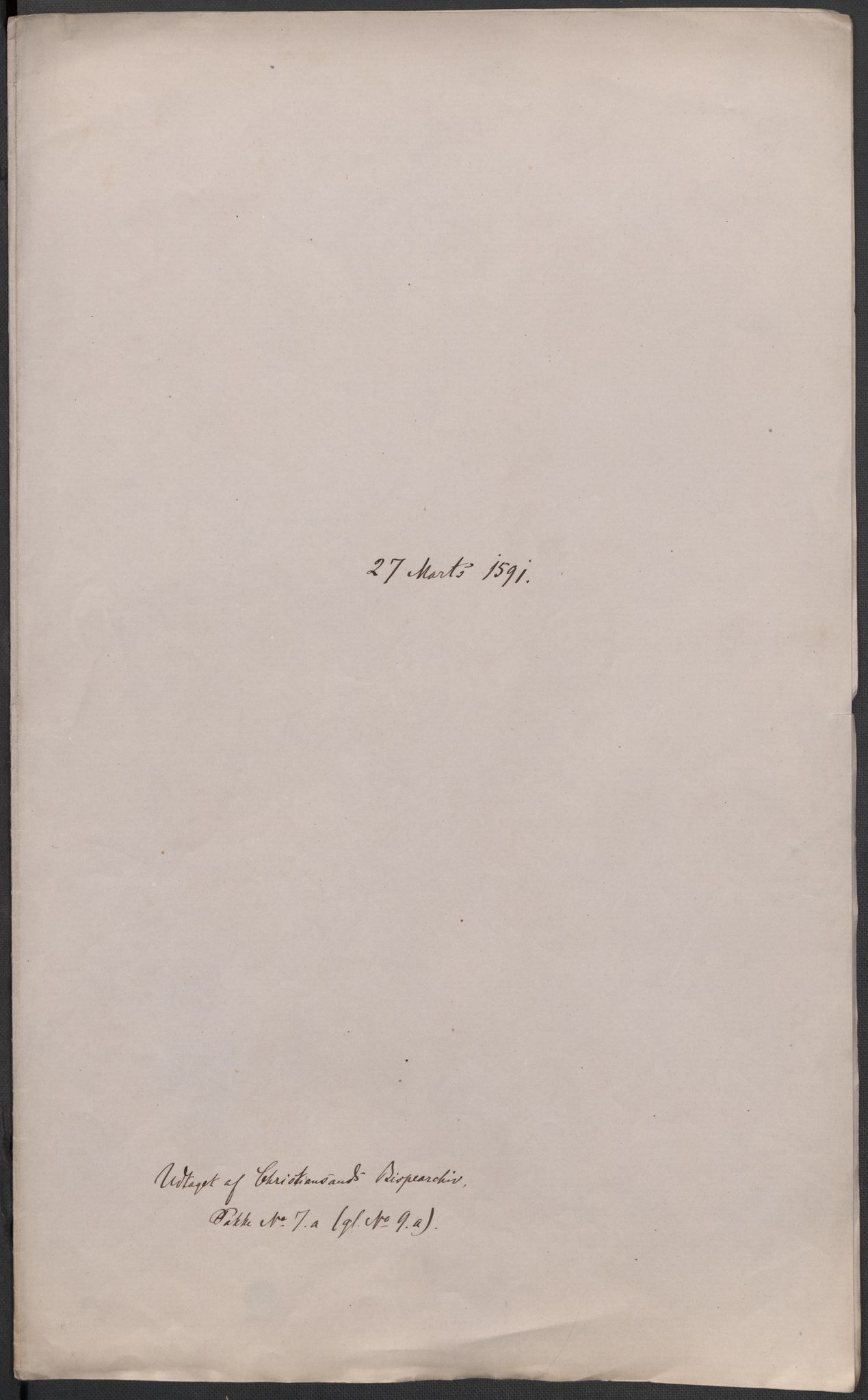 Riksarkivets diplomsamling, AV/RA-EA-5965/F02/L0093: Dokumenter, 1591, p. 60
