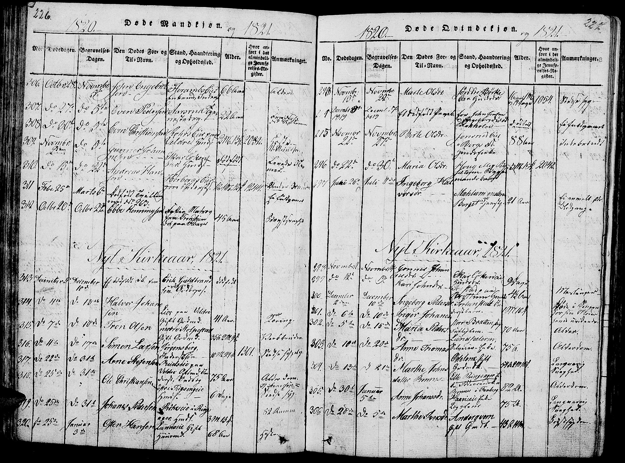 Ringsaker prestekontor, AV/SAH-PREST-014/L/La/L0001: Parish register (copy) no. 1, 1814-1826, p. 226-227