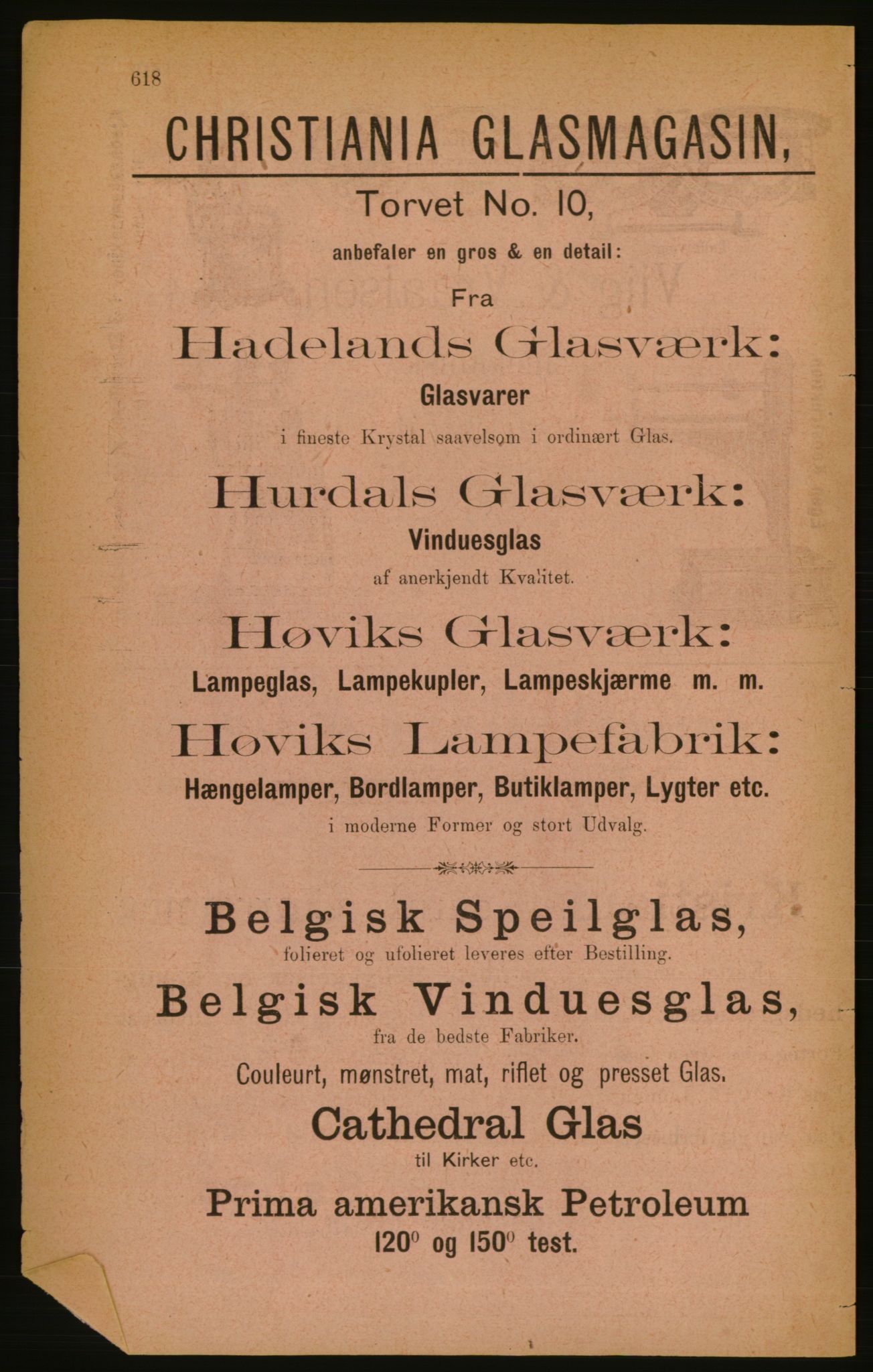 Kristiania/Oslo adressebok, PUBL/-, 1888, p. 618