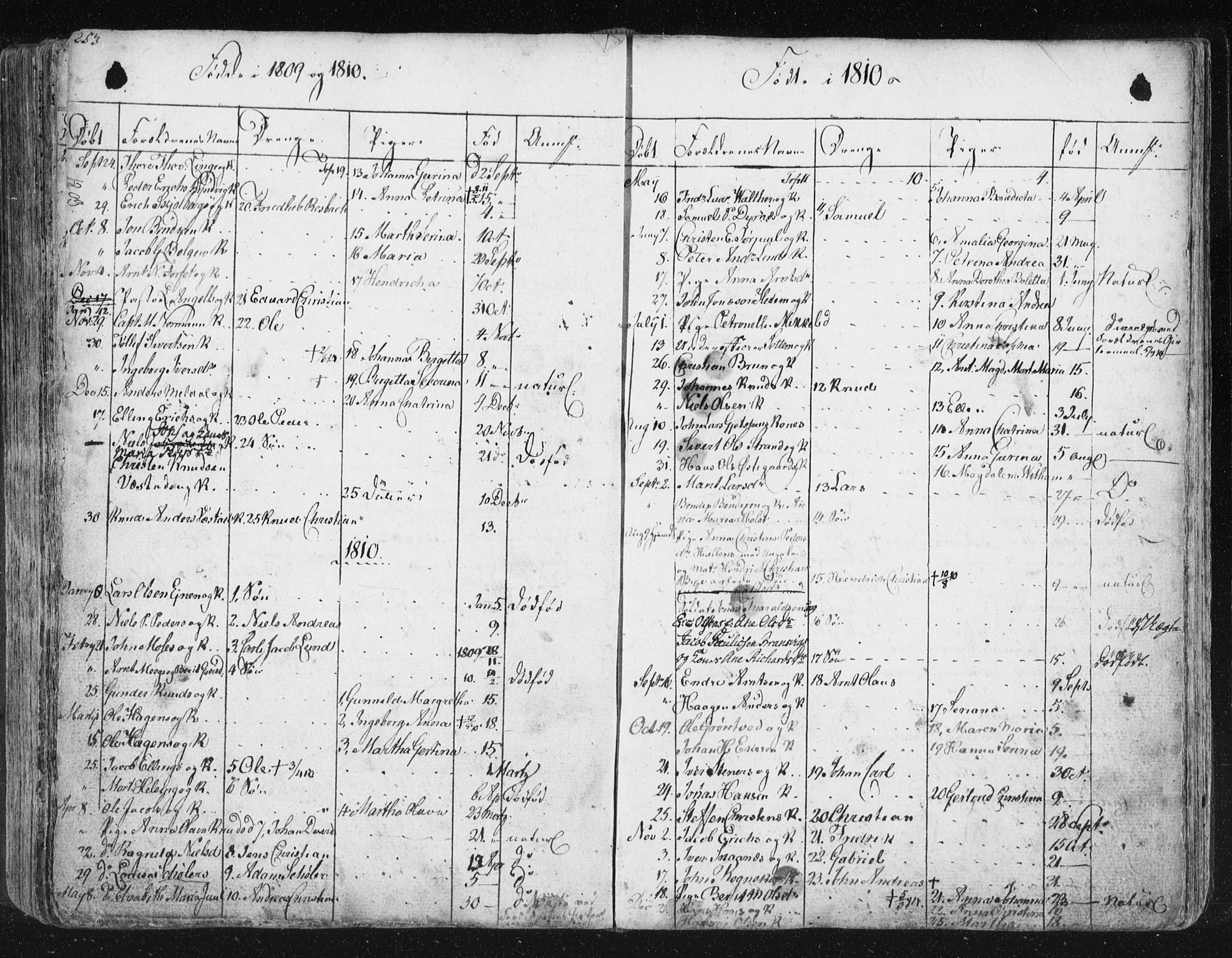 Ministerialprotokoller, klokkerbøker og fødselsregistre - Møre og Romsdal, AV/SAT-A-1454/572/L0841: Parish register (official) no. 572A04, 1784-1819, p. 253