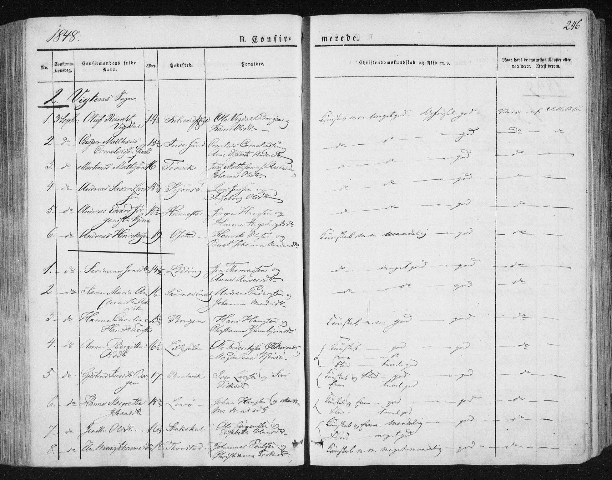 Ministerialprotokoller, klokkerbøker og fødselsregistre - Nord-Trøndelag, SAT/A-1458/784/L0669: Parish register (official) no. 784A04, 1829-1859, p. 246