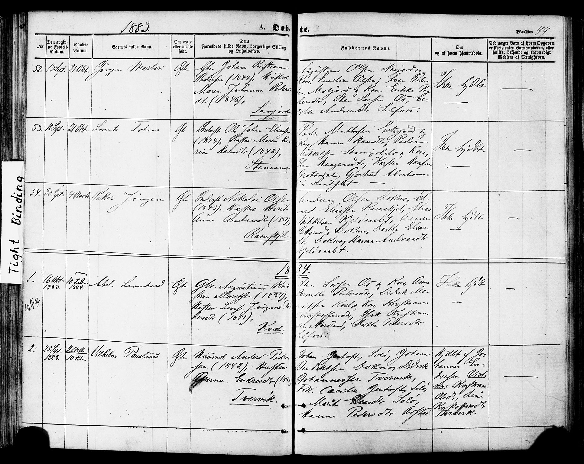 Ministerialprotokoller, klokkerbøker og fødselsregistre - Nordland, SAT/A-1459/846/L0645: Parish register (official) no. 846A03, 1872-1886, p. 99