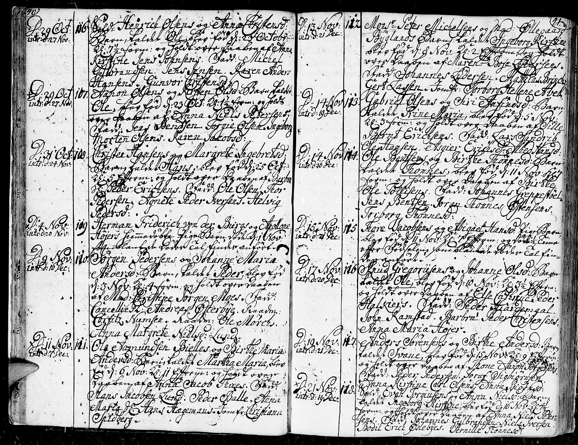 Kristiansand domprosti, SAK/1112-0006/F/Fa/L0002: Parish register (official) no. A 2, 1755-1778, p. 40-41