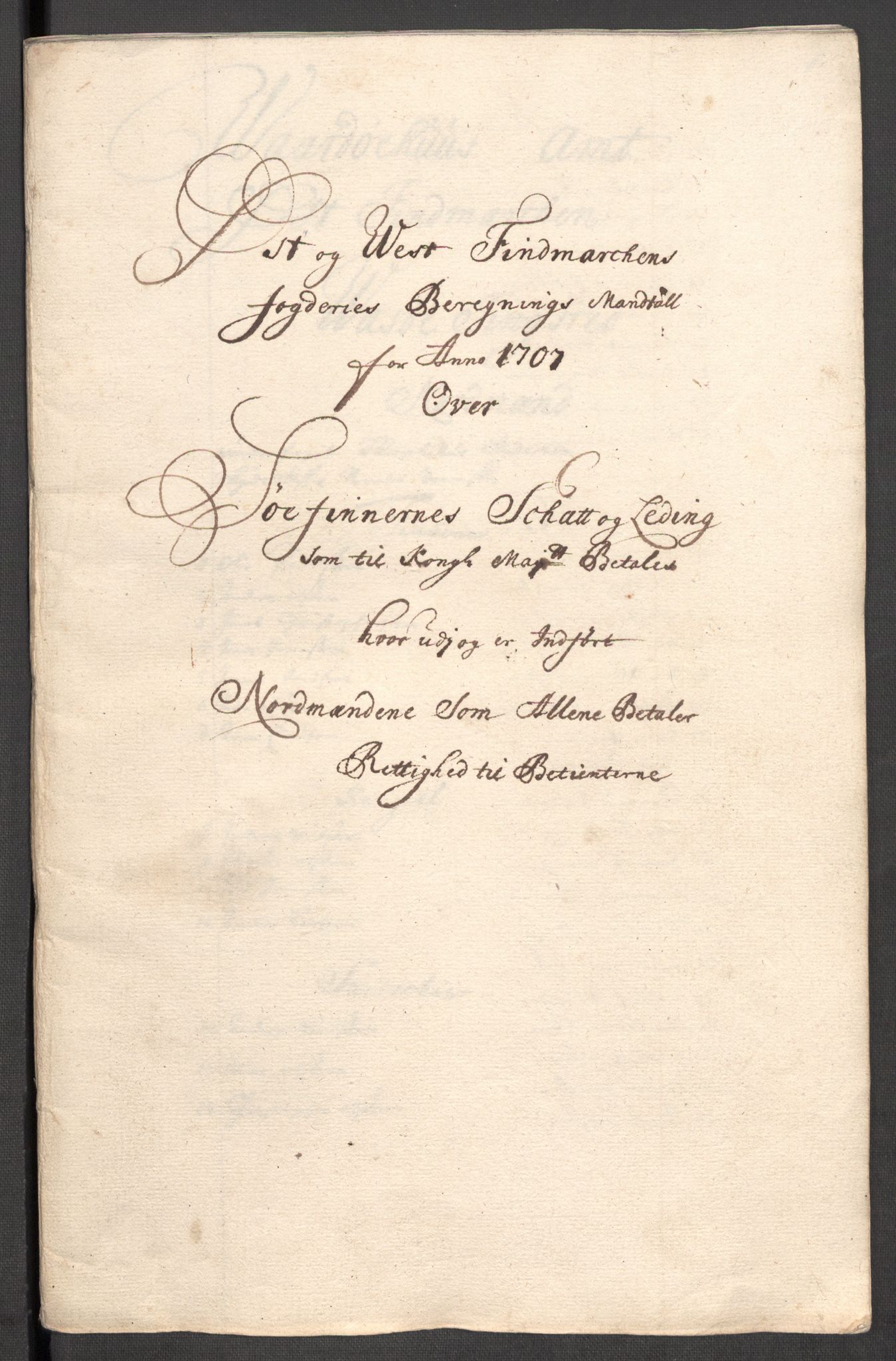 Rentekammeret inntil 1814, Reviderte regnskaper, Fogderegnskap, RA/EA-4092/R69/L4854: Fogderegnskap Finnmark/Vardøhus, 1707-1708, p. 20