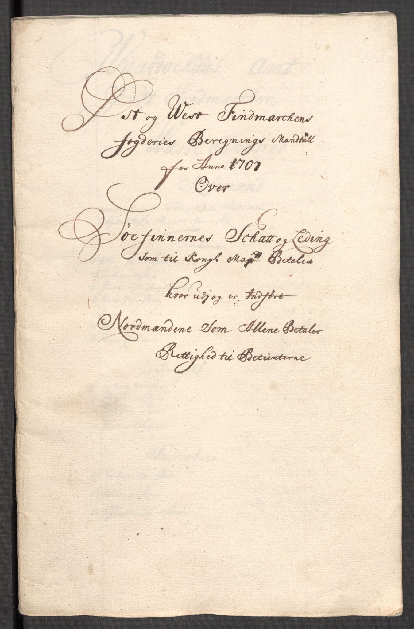 Rentekammeret inntil 1814, Reviderte regnskaper, Fogderegnskap, AV/RA-EA-4092/R69/L4854: Fogderegnskap Finnmark/Vardøhus, 1707-1708, p. 20