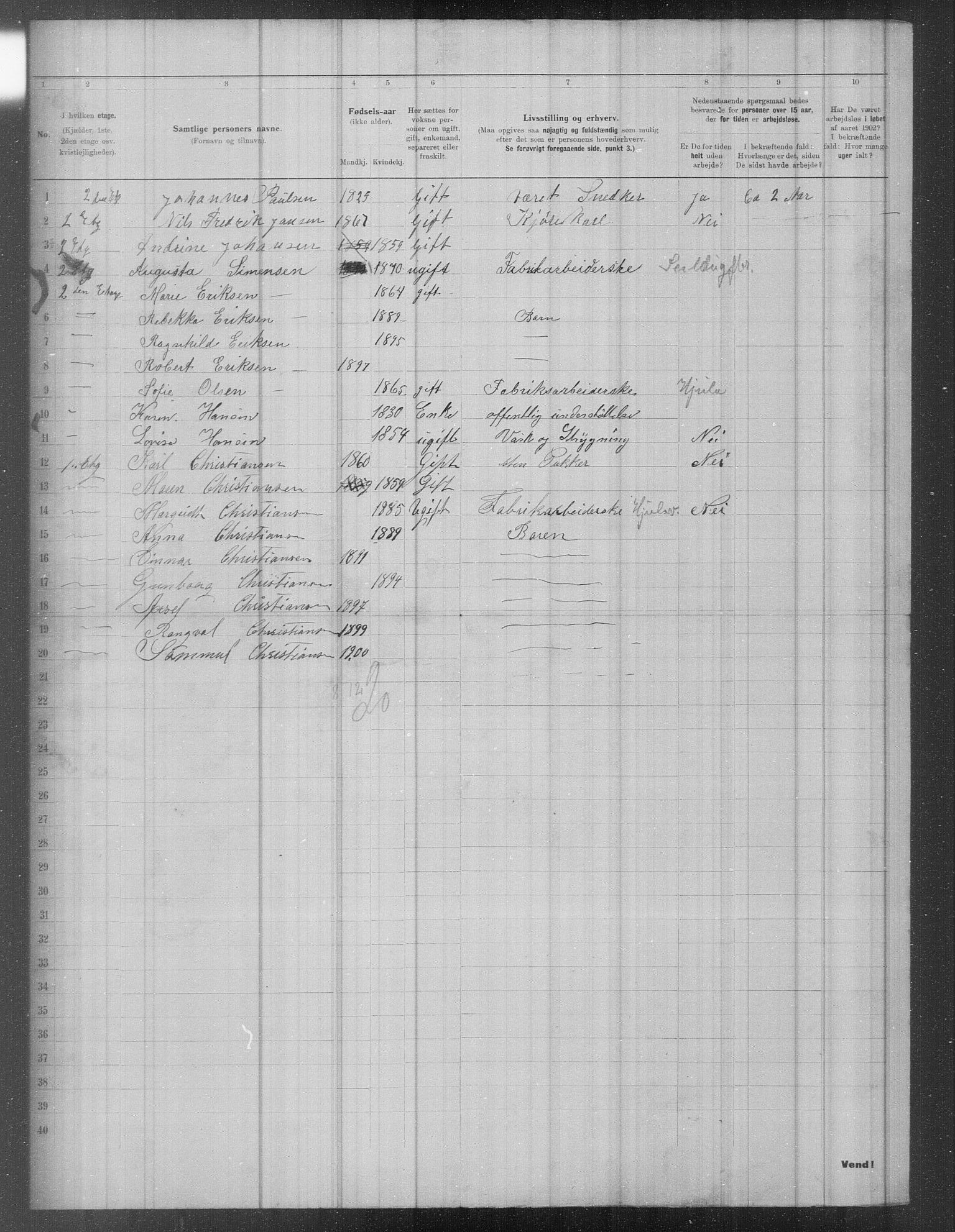 OBA, Municipal Census 1902 for Kristiania, 1902, p. 779