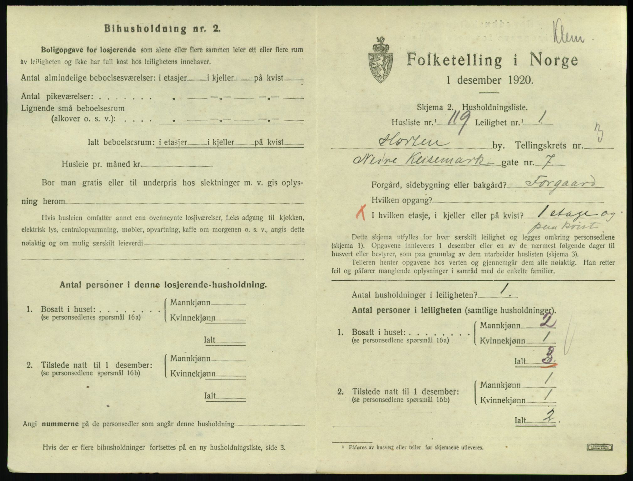 SAKO, 1920 census for Horten, 1920, p. 4529