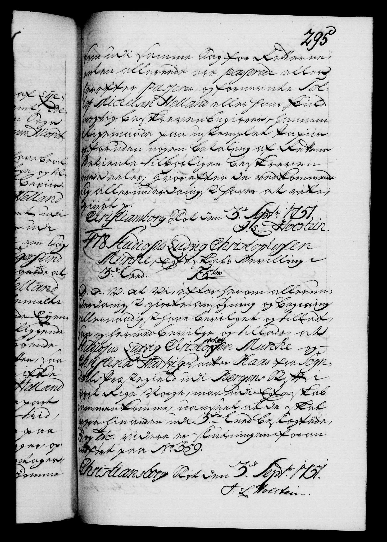 Danske Kanselli 1572-1799, RA/EA-3023/F/Fc/Fca/Fcaa/L0037: Norske registre, 1751-1752, p. 295a