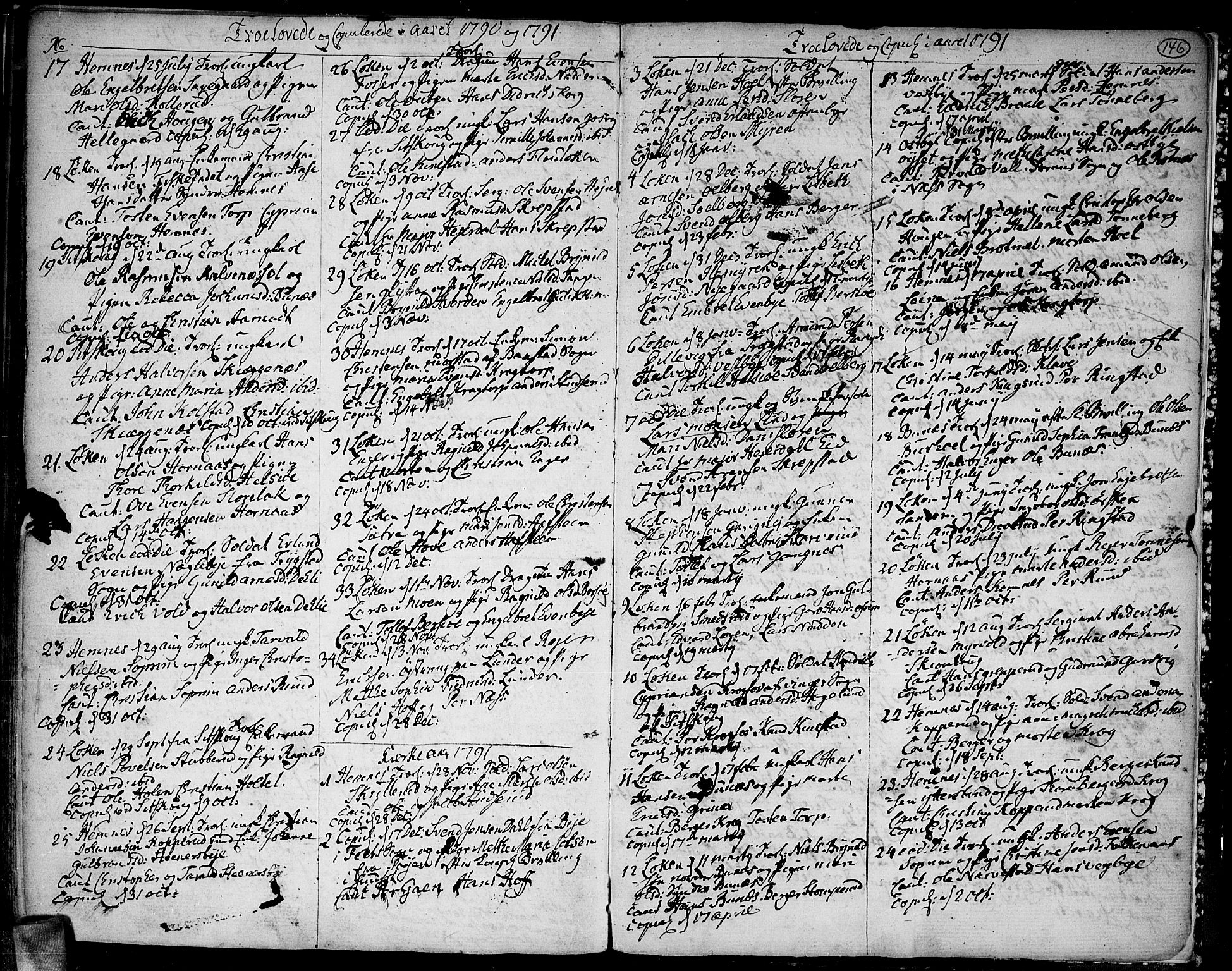 Høland prestekontor Kirkebøker, SAO/A-10346a/F/Fa/L0005: Parish register (official) no. I 5, 1780-1793, p. 146