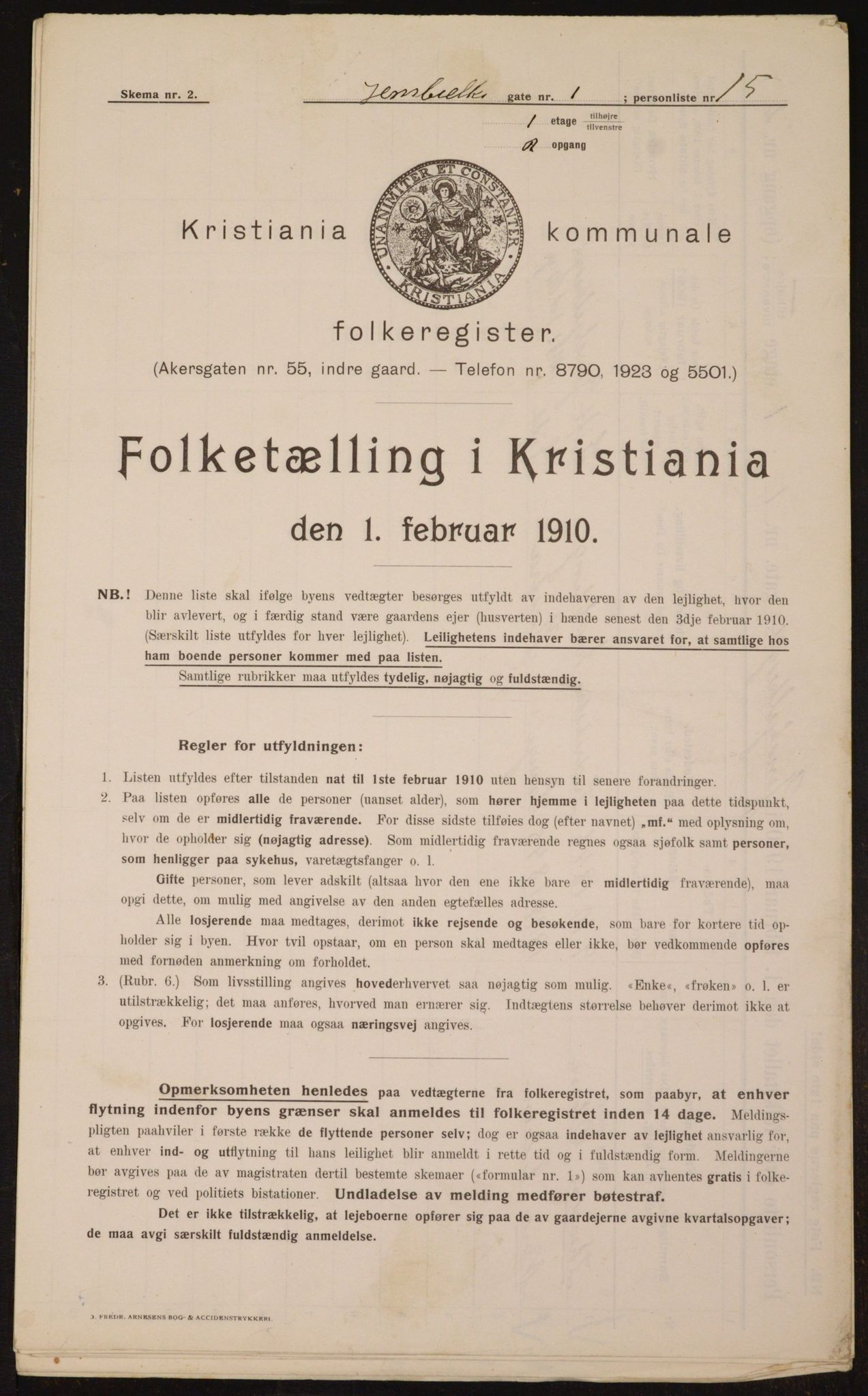 OBA, Municipal Census 1910 for Kristiania, 1910, p. 44142