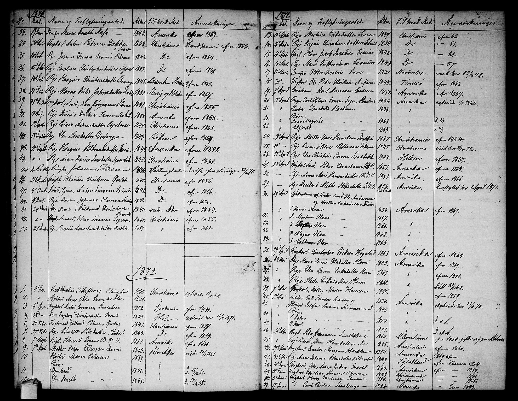 Asker prestekontor Kirkebøker, SAO/A-10256a/F/Fa/L0012: Parish register (official) no. I 12, 1825-1878