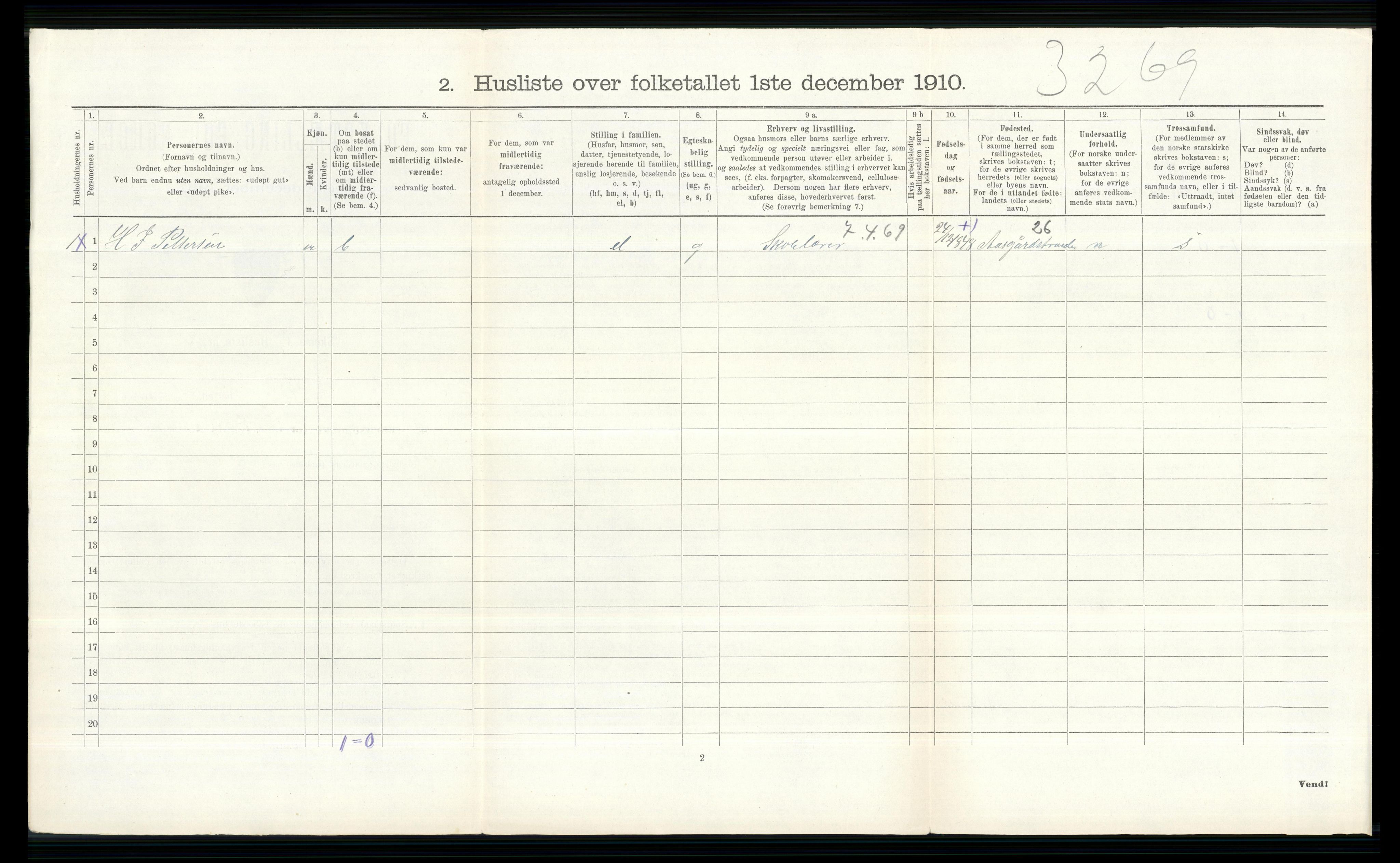 RA, 1910 census for Hol, 1910, p. 448