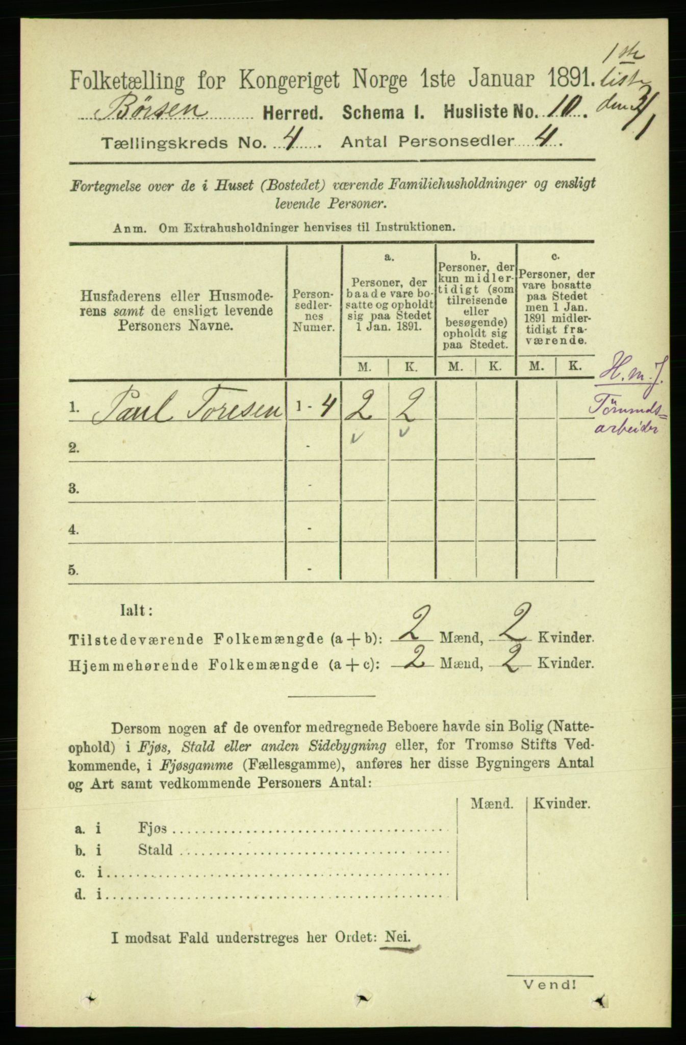 RA, 1891 census for 1658 Børsa, 1891, p. 1384