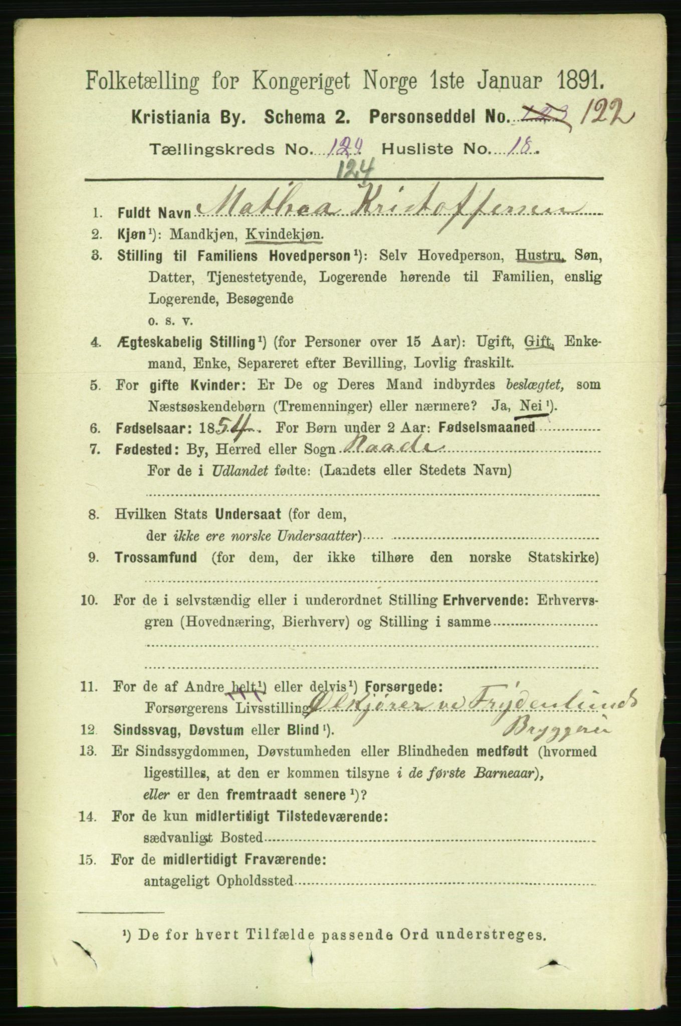 RA, 1891 census for 0301 Kristiania, 1891, p. 65703