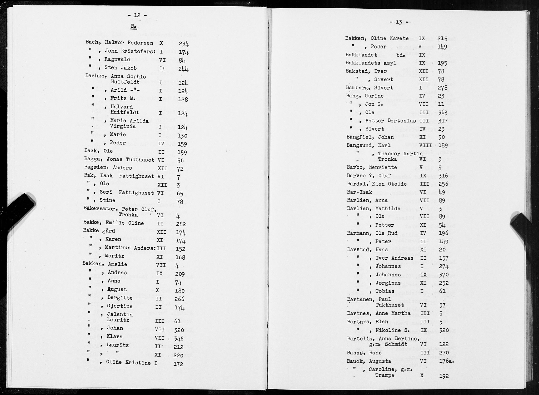 SAT, 1875 census for 1601 Trondheim, 1875, p. 12-13