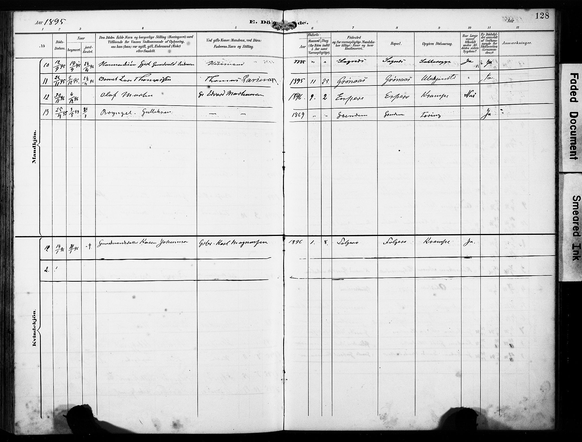 Finnås sokneprestembete, AV/SAB-A-99925/H/Ha/Haa/Haab/L0002: Parish register (official) no. B 2, 1895-1906, p. 128