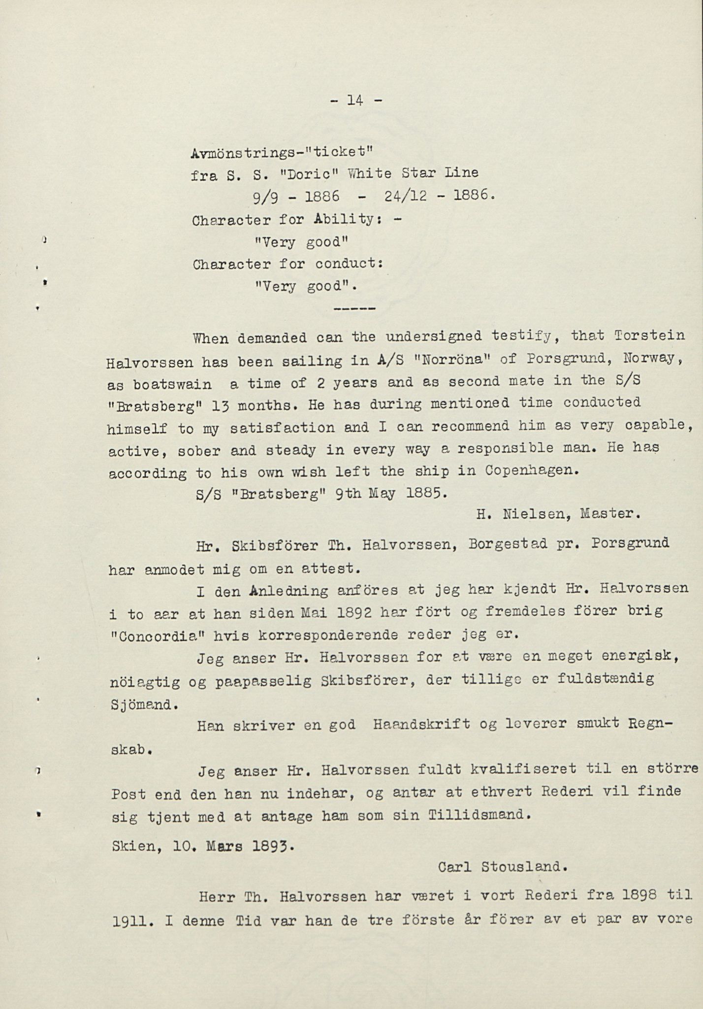 Rikard Berge, TEMU/TGM-A-1003/F/L0016/0023: 529-550 / 550 Slekt- og personalhistorie, om drikkehorn og eventuelt andre gjenstander, 1916-1926