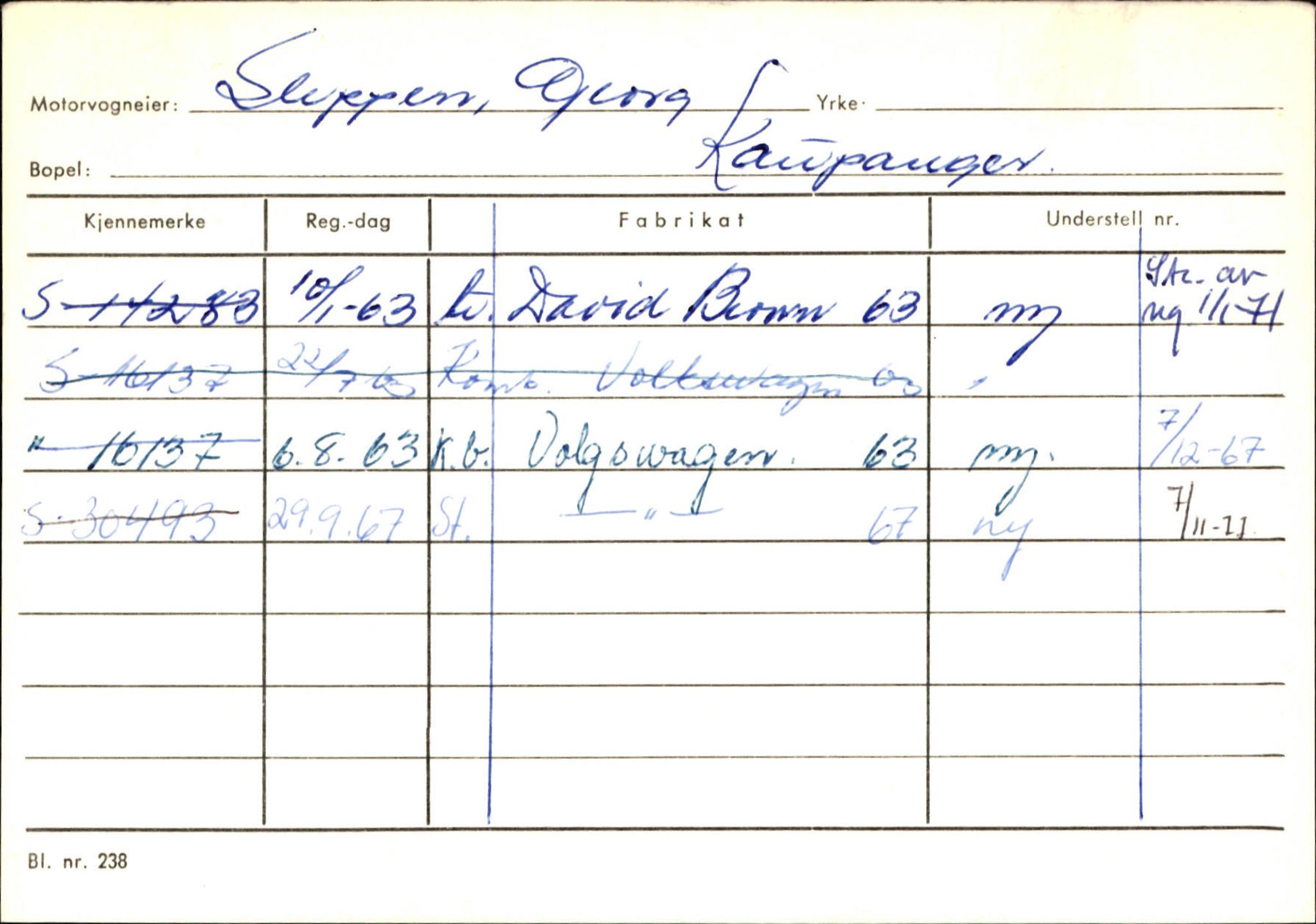 Statens vegvesen, Sogn og Fjordane vegkontor, SAB/A-5301/4/F/L0124: Eigarregister Sogndal A-U, 1945-1975, p. 2203