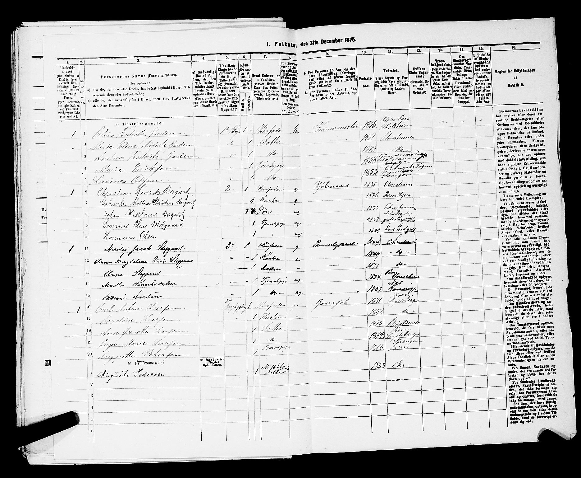 RA, 1875 census for 0301 Kristiania, 1875, p. 5059