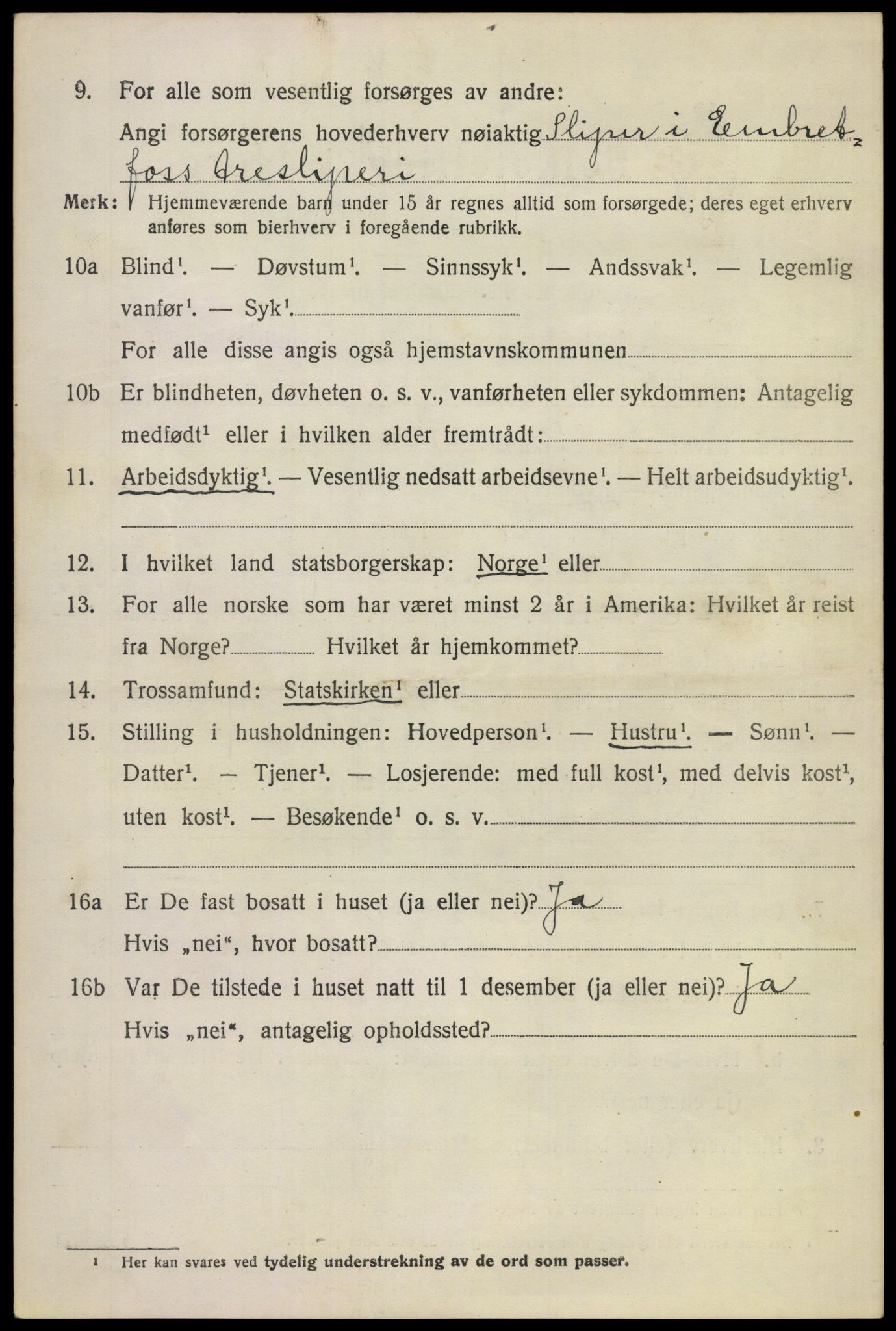 SAKO, 1920 census for Modum, 1920, p. 23456