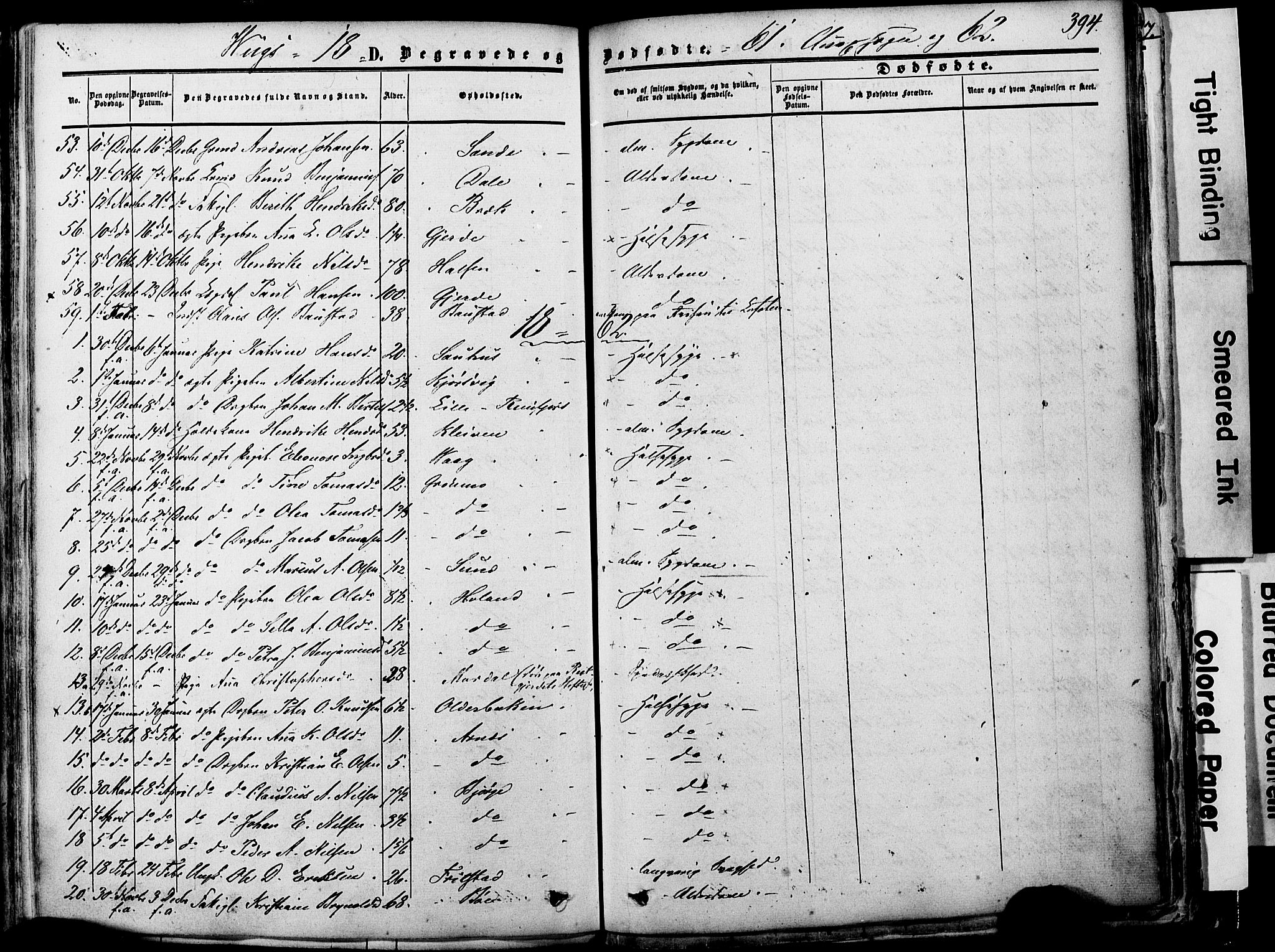 Ministerialprotokoller, klokkerbøker og fødselsregistre - Nordland, AV/SAT-A-1459/812/L0176: Parish register (official) no. 812A05, 1834-1874, p. 394