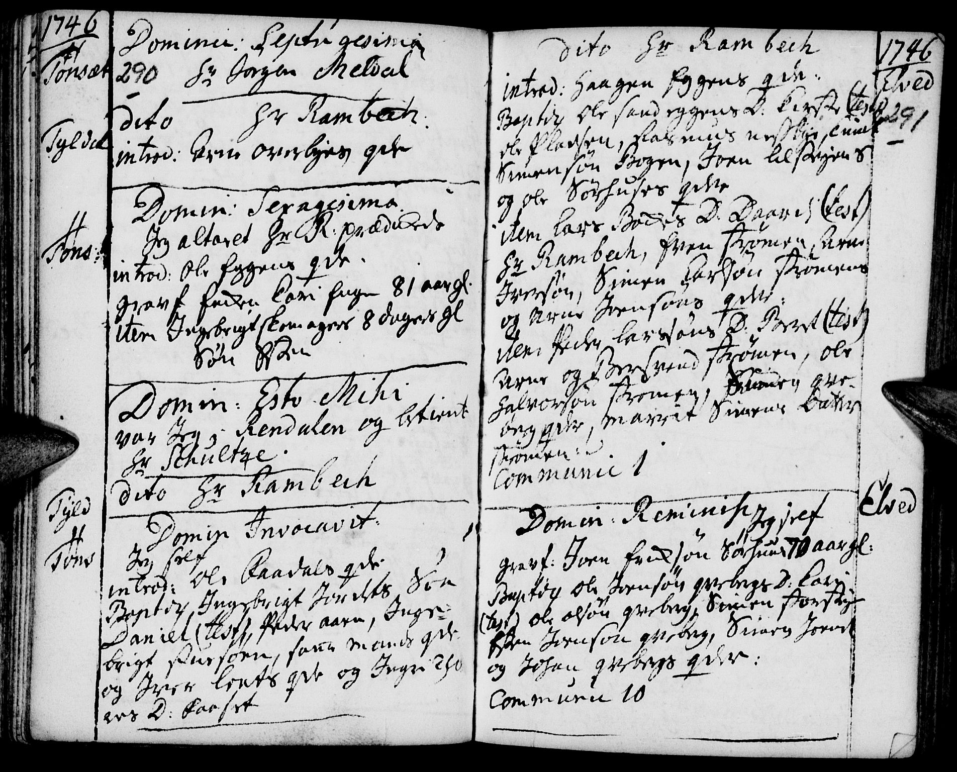 Tynset prestekontor, SAH/PREST-058/H/Ha/Haa/L0002: Parish register (official) no. 2, 1737-1767, p. 290-291