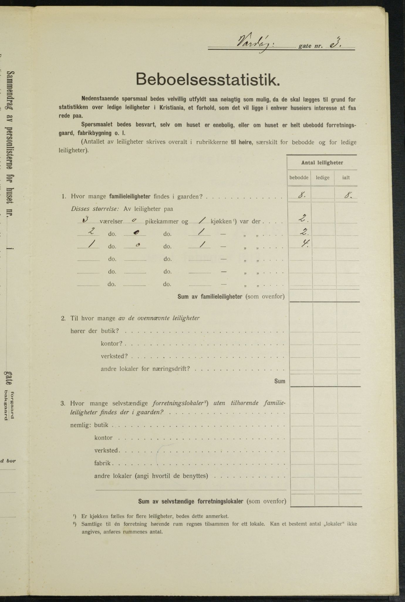 OBA, Municipal Census 1913 for Kristiania, 1913, p. 121733