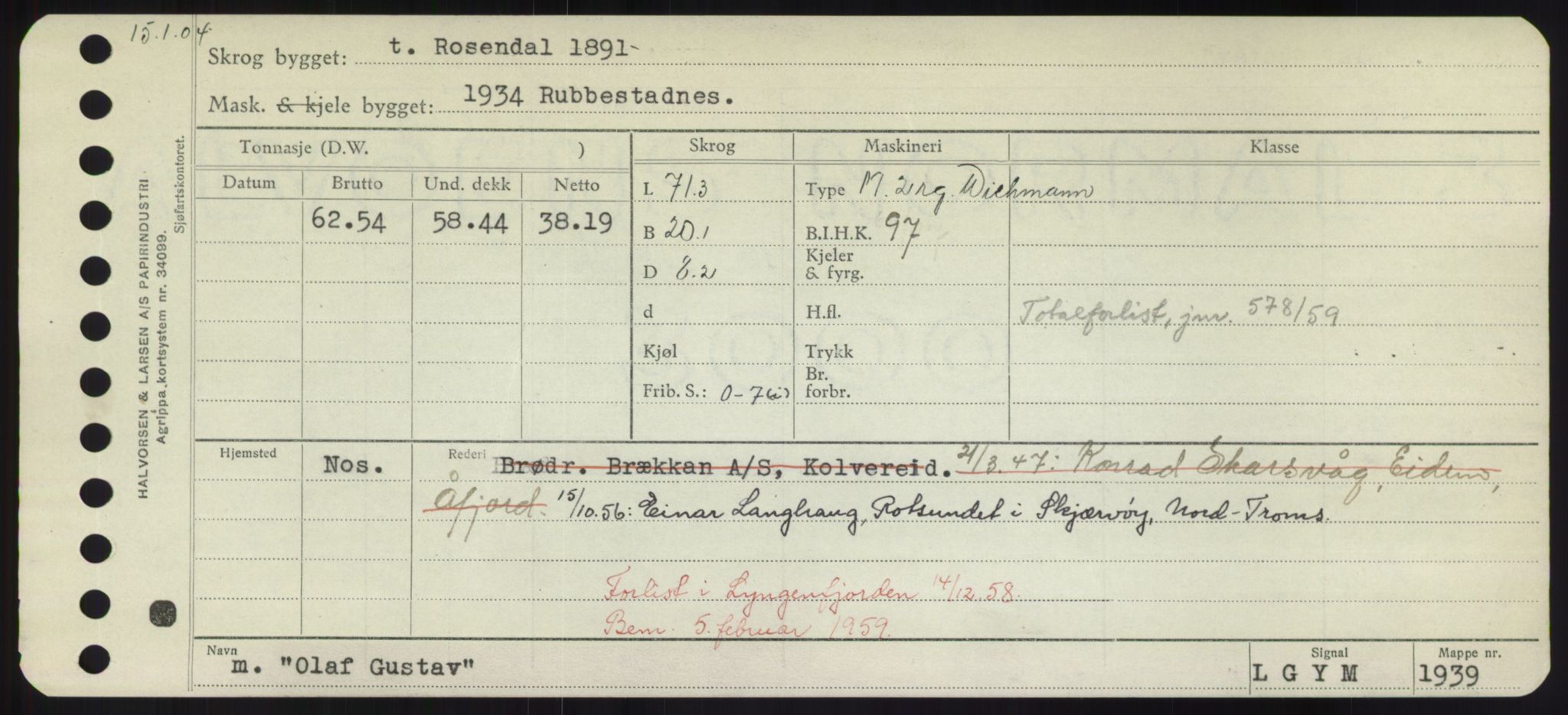 Sjøfartsdirektoratet med forløpere, Skipsmålingen, RA/S-1627/H/Hd/L0028: Fartøy, O, p. 173