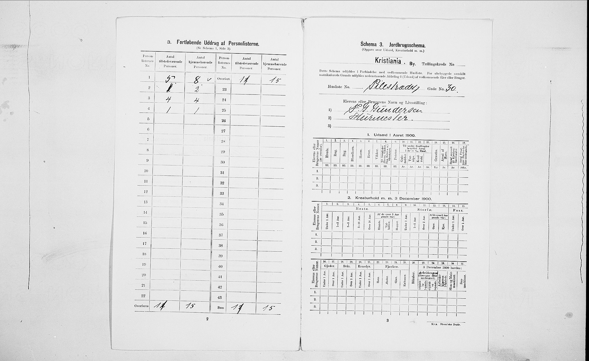 SAO, 1900 census for Kristiania, 1900, p. 71341