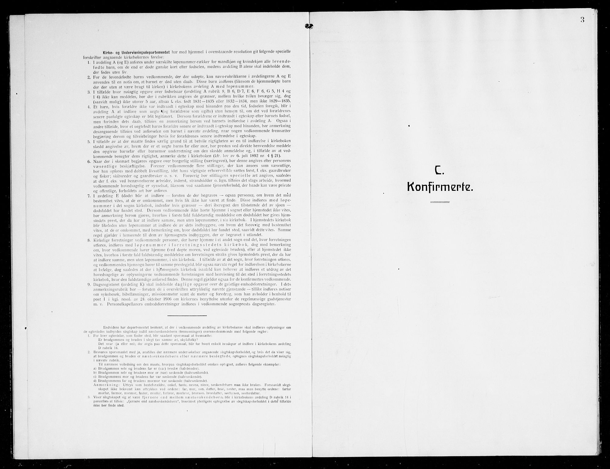 Vossestrand Sokneprestembete, SAB/A-79101/H/Hab: Parish register (copy) no. B 6, 1921-1946, p. 3