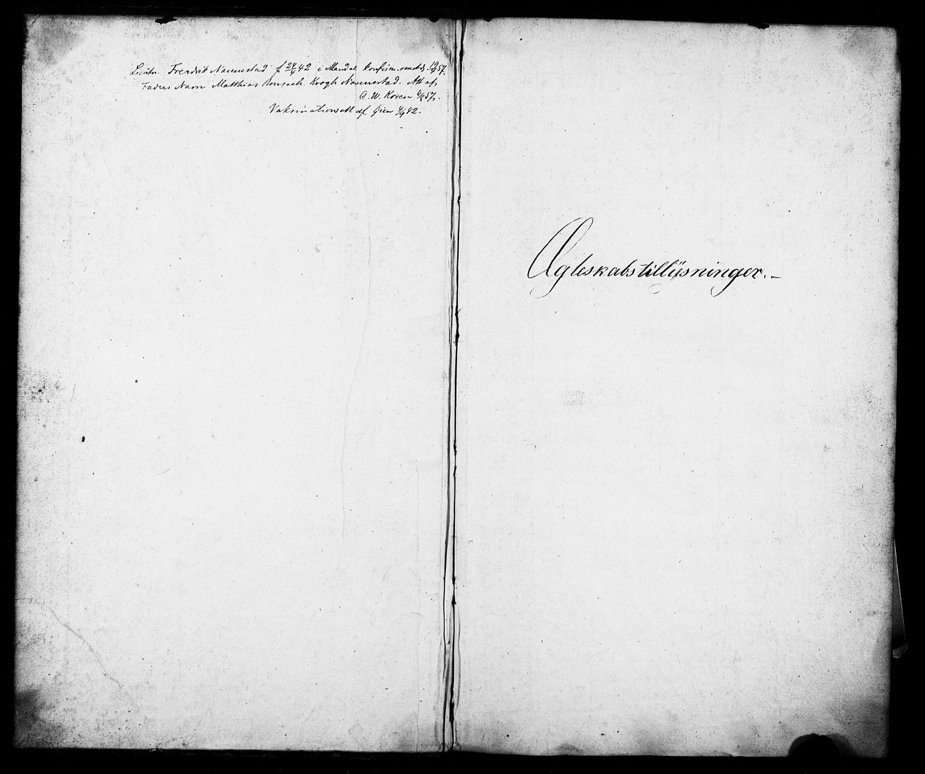 Tromsø sokneprestkontor/stiftsprosti/domprosti, SATØ/S-1343/H/Hc/L0097: Banns register no. 3, 1851-1872