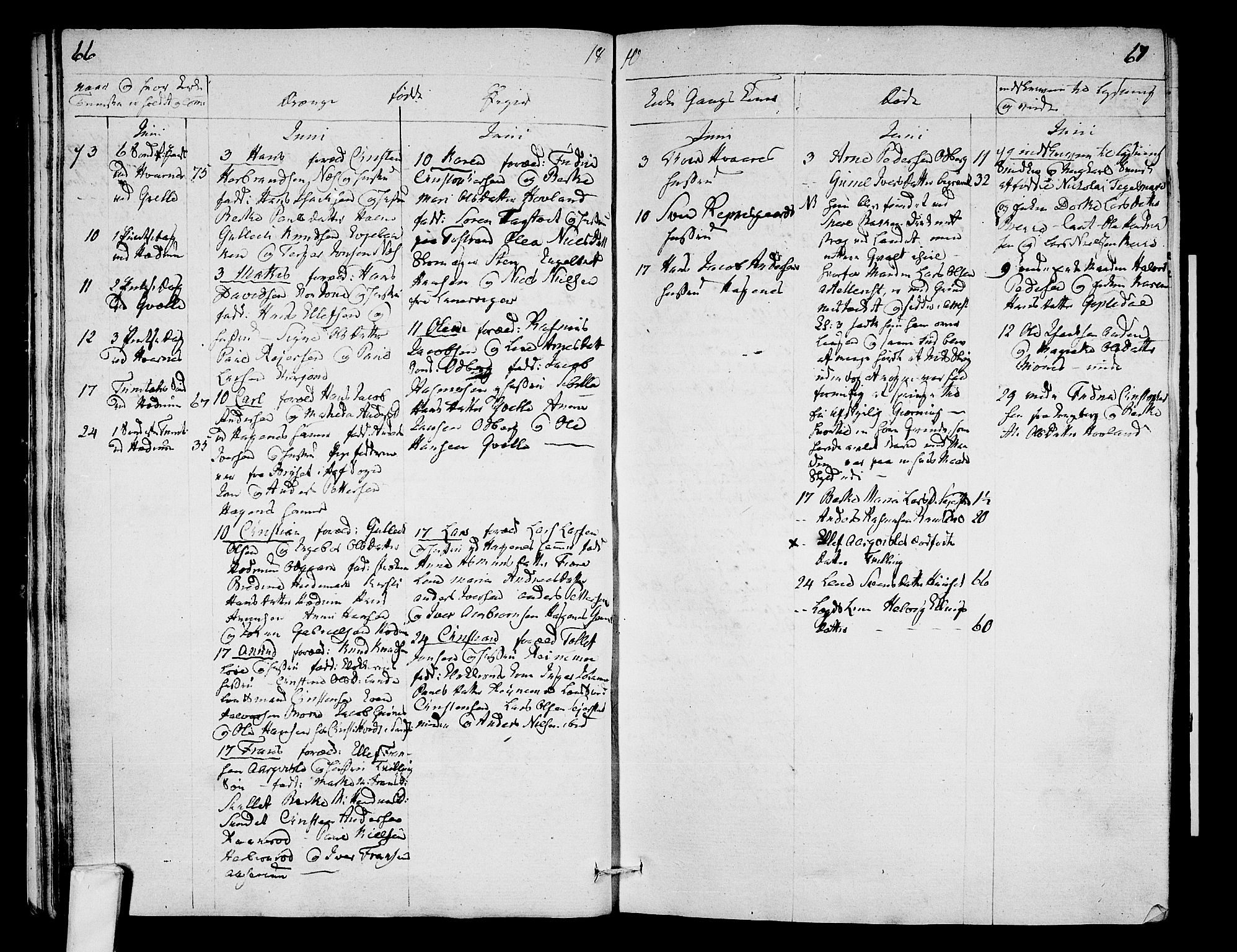 Hedrum kirkebøker, AV/SAKO-A-344/F/Fa/L0003: Parish register (official) no. I 3, 1807-1816, p. 66-67