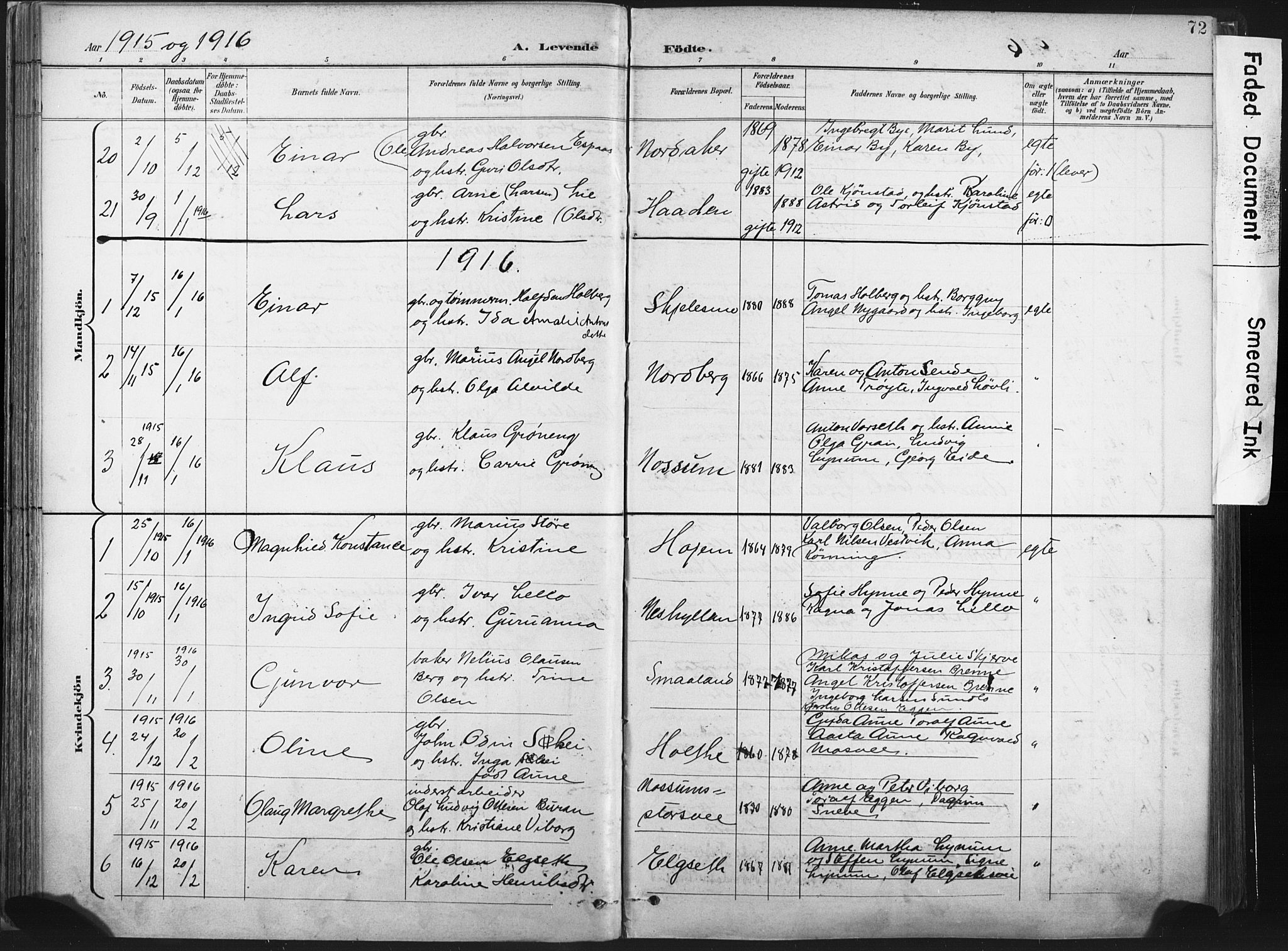 Ministerialprotokoller, klokkerbøker og fødselsregistre - Nord-Trøndelag, SAT/A-1458/717/L0162: Parish register (official) no. 717A12, 1898-1923, p. 72