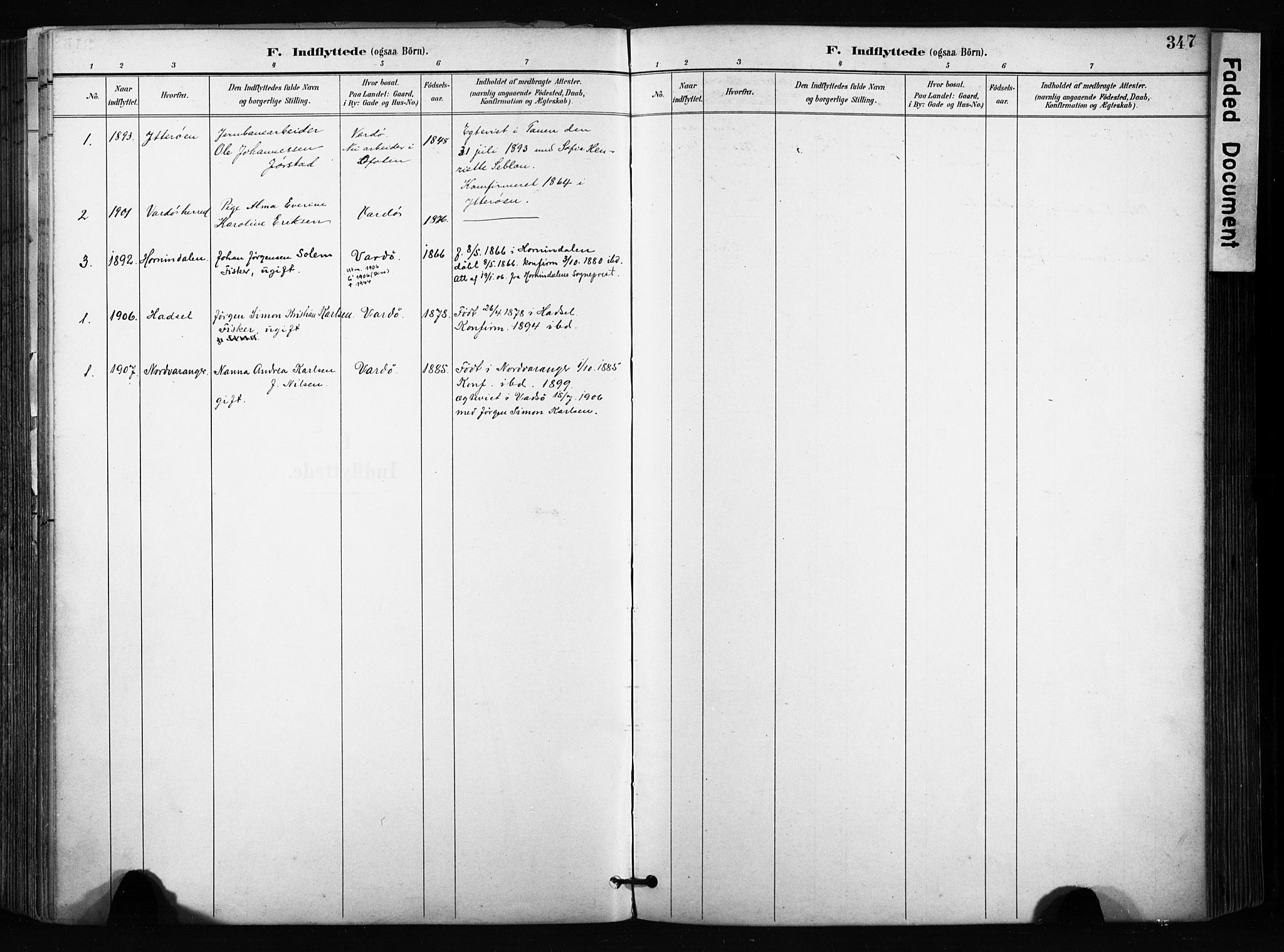 Vardø sokneprestkontor, SATØ/S-1332/H/Ha/L0010kirke: Parish register (official) no. 10, 1895-1907, p. 347