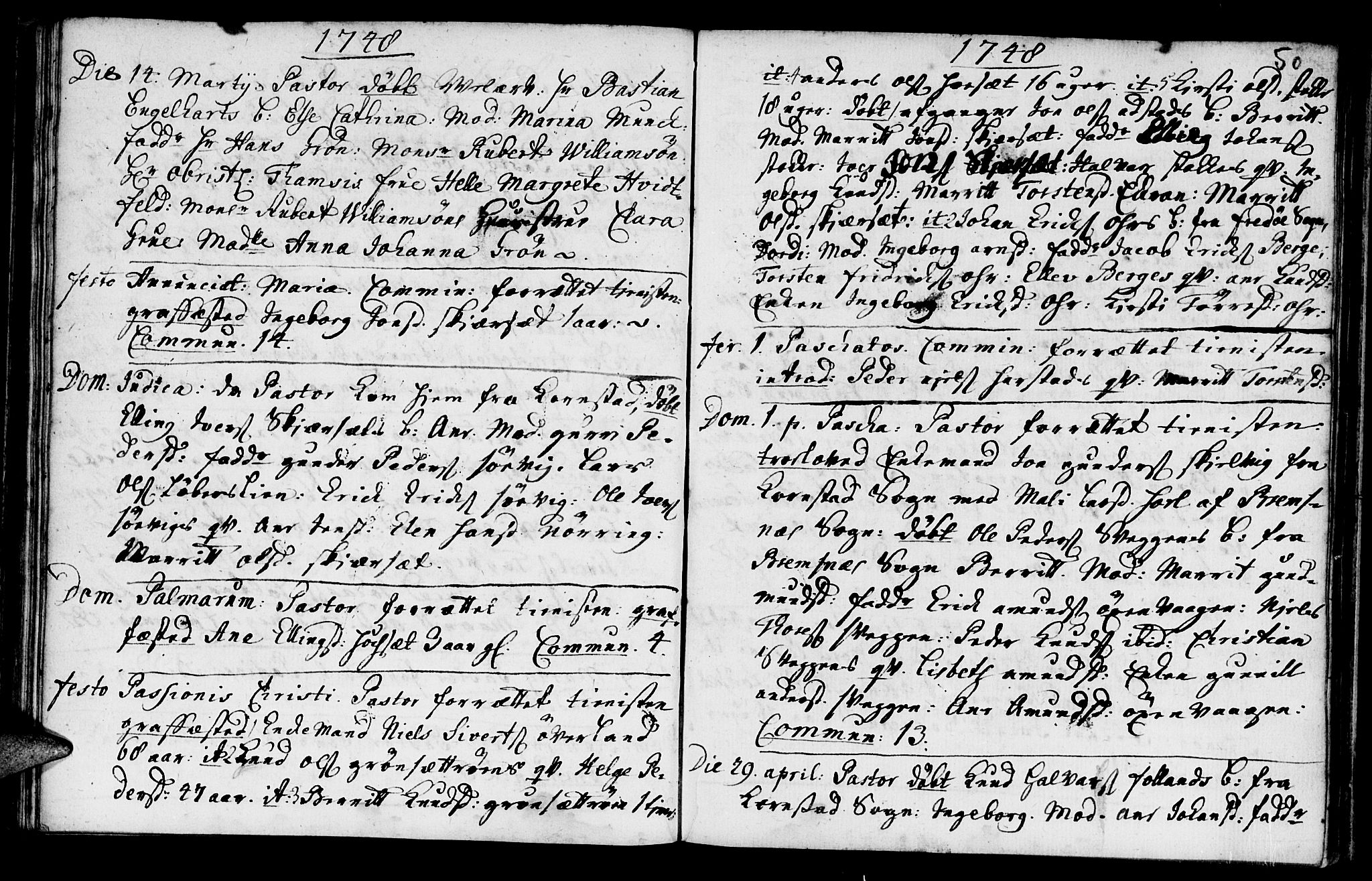 Ministerialprotokoller, klokkerbøker og fødselsregistre - Møre og Romsdal, AV/SAT-A-1454/568/L0797: Parish register (official) no. 568A06, 1731-1760, p. 50