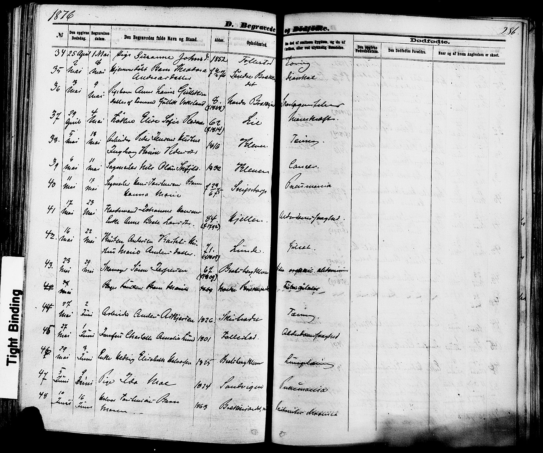 Skien kirkebøker, SAKO/A-302/F/Fa/L0008: Parish register (official) no. 8, 1866-1877, p. 286