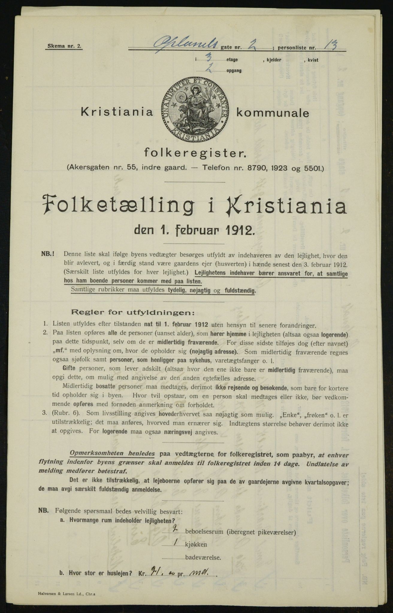 OBA, Municipal Census 1912 for Kristiania, 1912, p. 76334