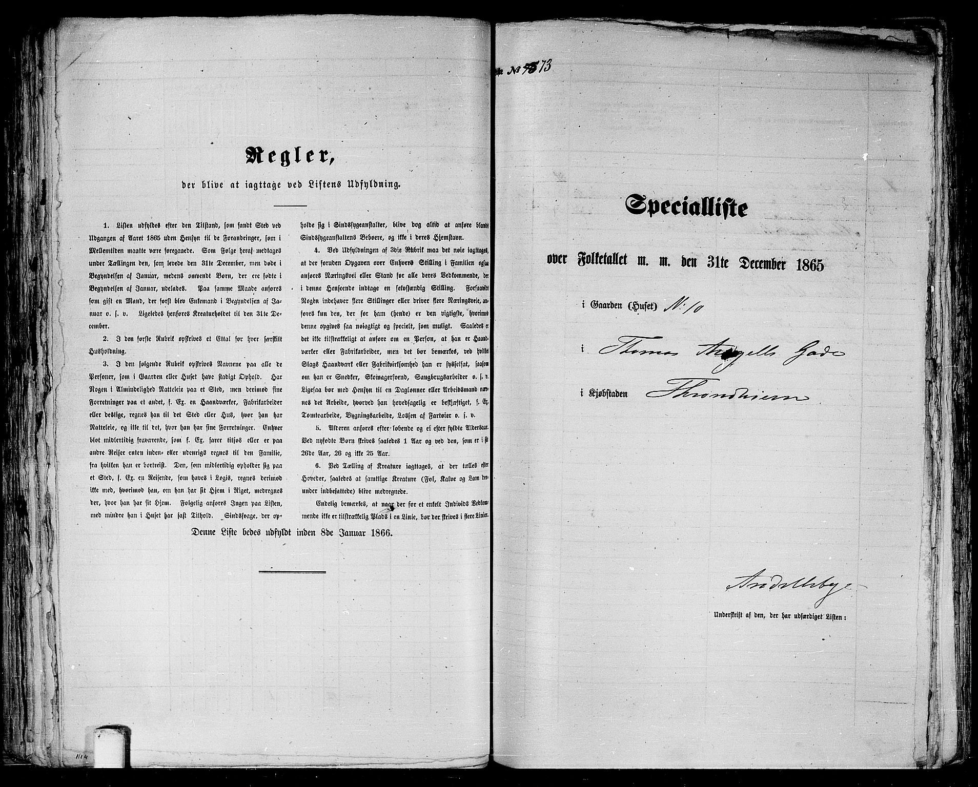 RA, 1865 census for Trondheim, 1865, p. 180