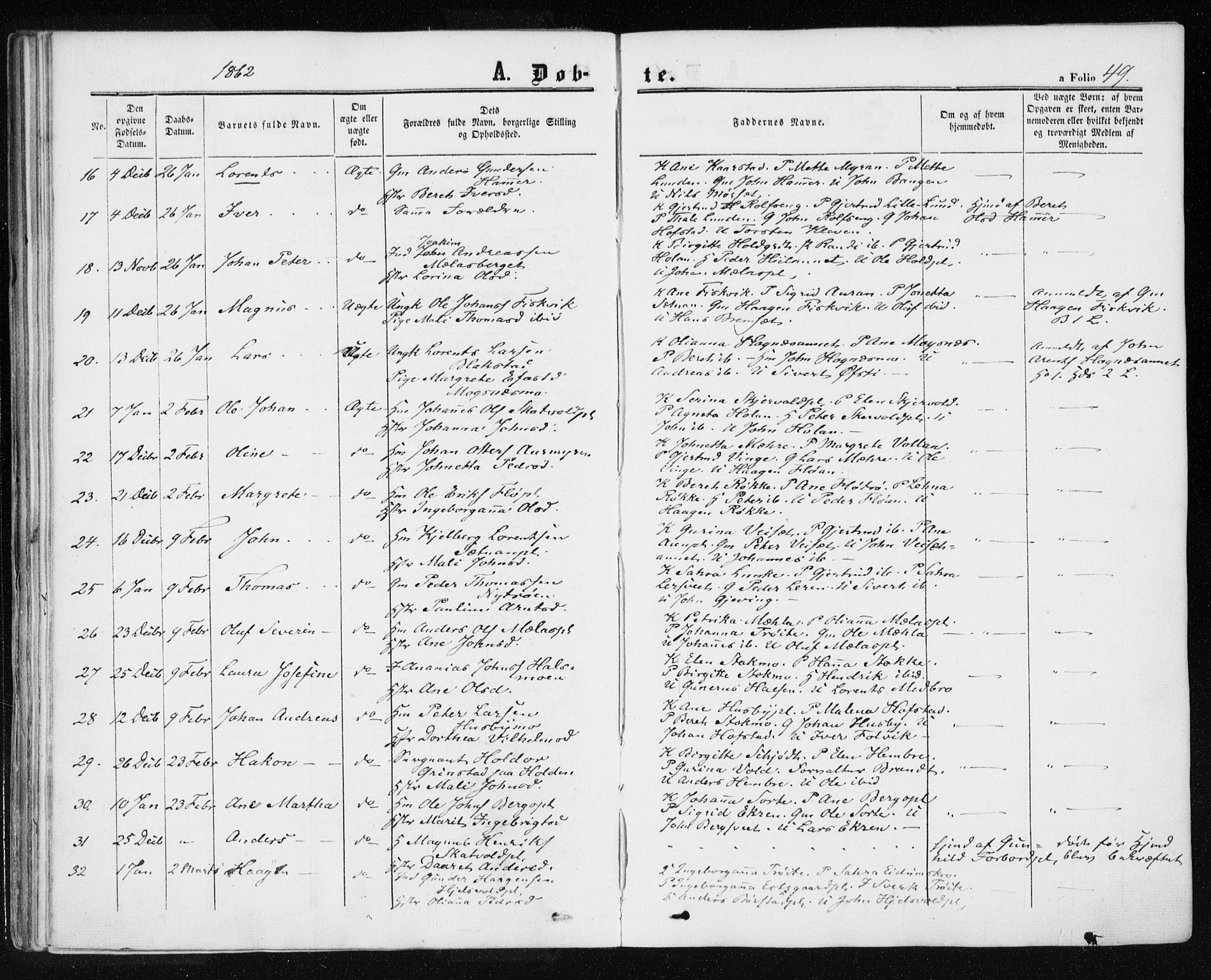 Ministerialprotokoller, klokkerbøker og fødselsregistre - Nord-Trøndelag, AV/SAT-A-1458/709/L0075: Parish register (official) no. 709A15, 1859-1870, p. 49