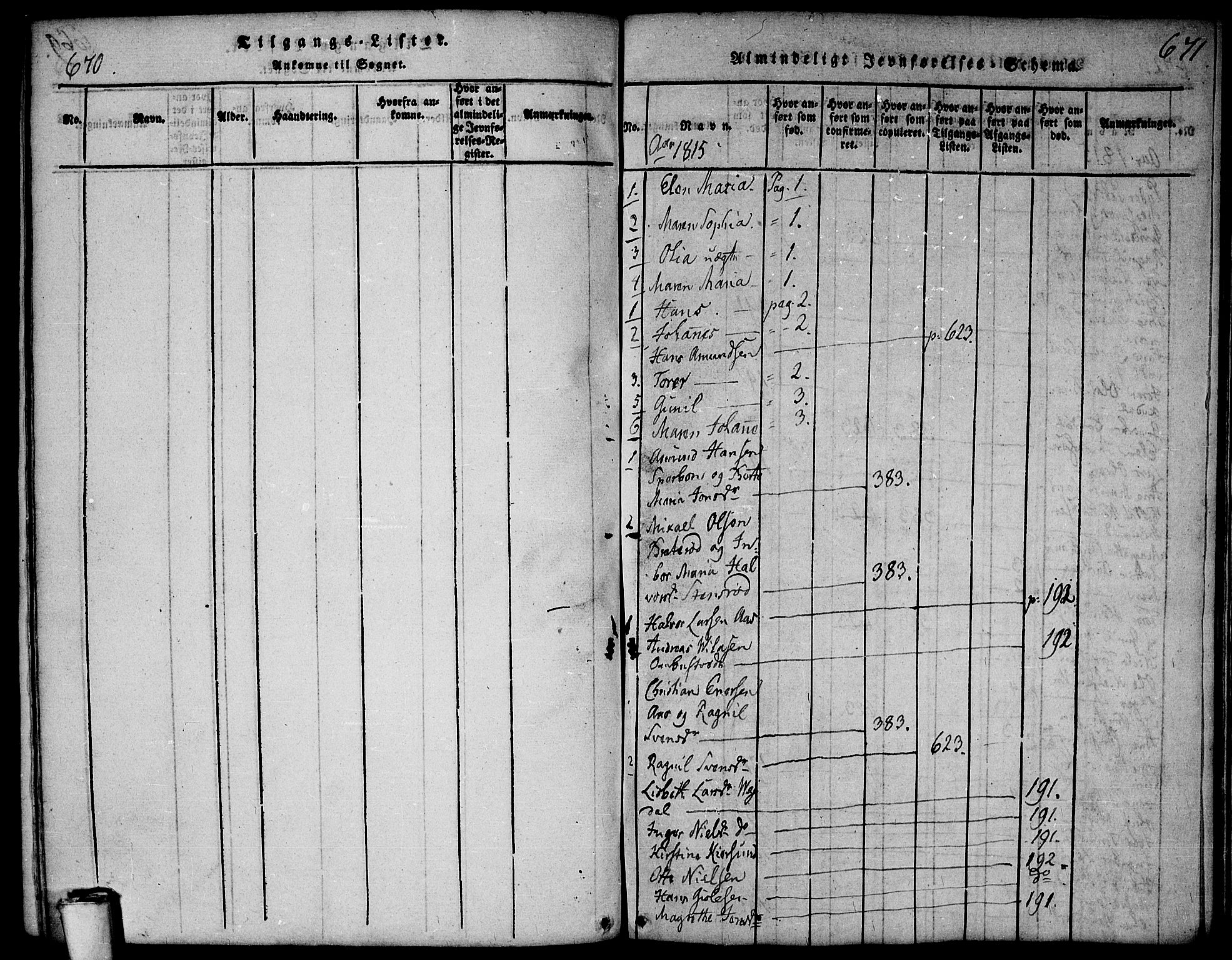 Våler prestekontor Kirkebøker, AV/SAO-A-11083/F/Fa/L0005: Parish register (official) no. I 5, 1815-1839, p. 670-671