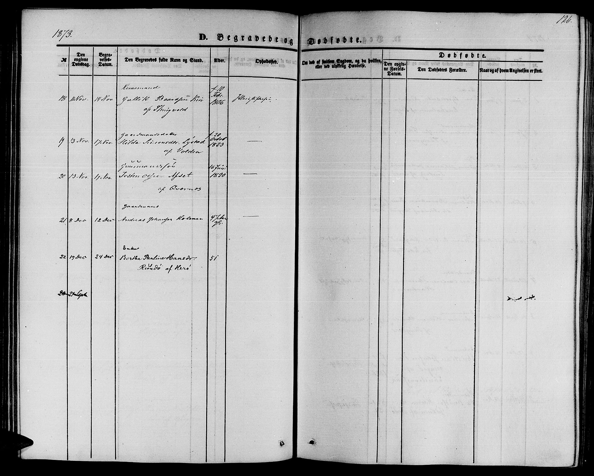 Ministerialprotokoller, klokkerbøker og fødselsregistre - Møre og Romsdal, SAT/A-1454/559/L0713: Parish register (official) no. 559A01, 1861-1886, p. 126