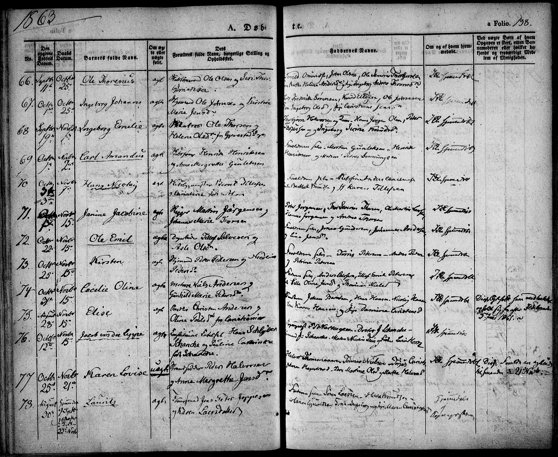 Risør sokneprestkontor, AV/SAK-1111-0035/F/Fa/L0003: Parish register (official) no. A 3, 1838-1864, p. 138