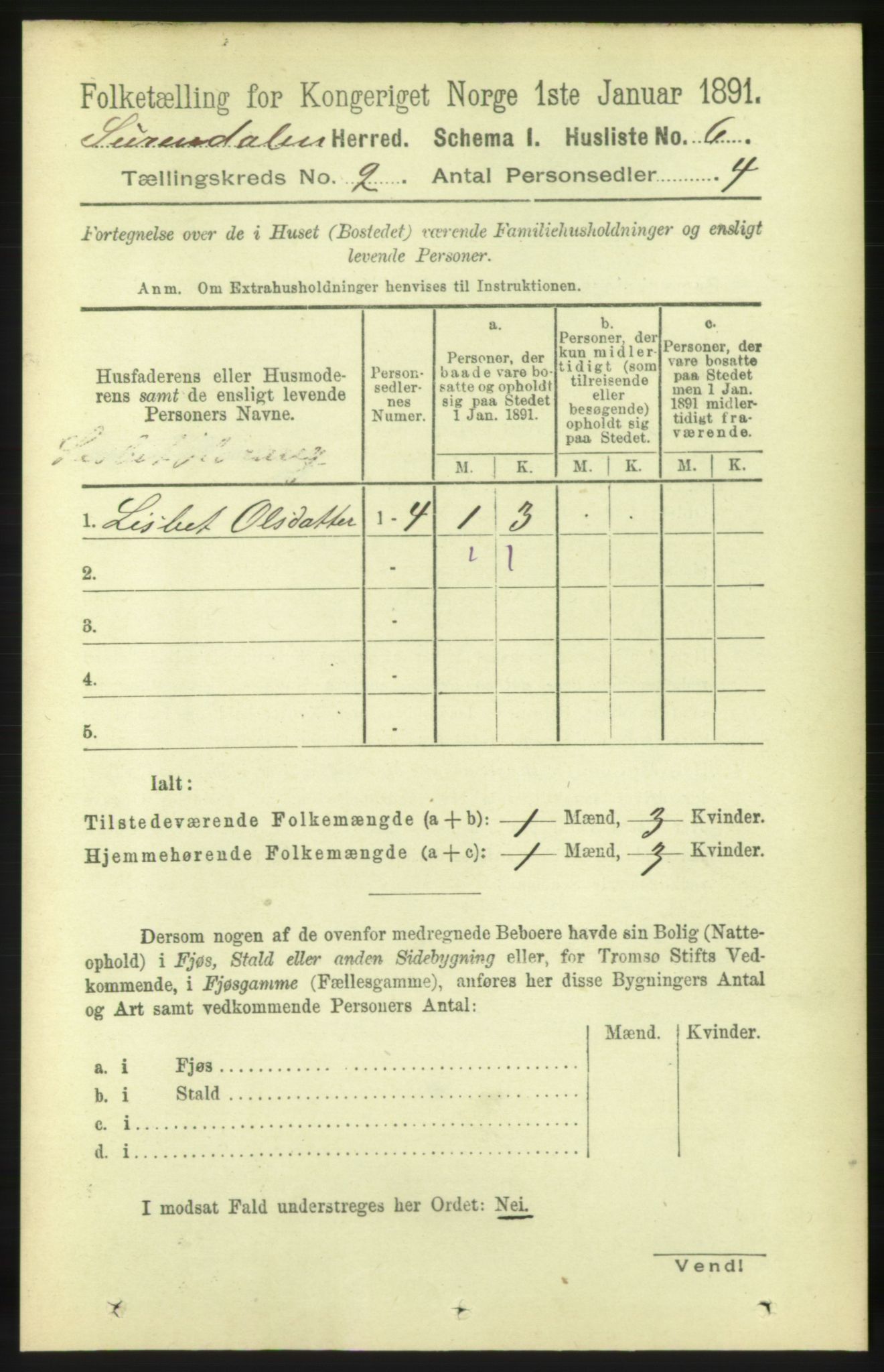 RA, 1891 census for 1566 Surnadal, 1891, p. 476