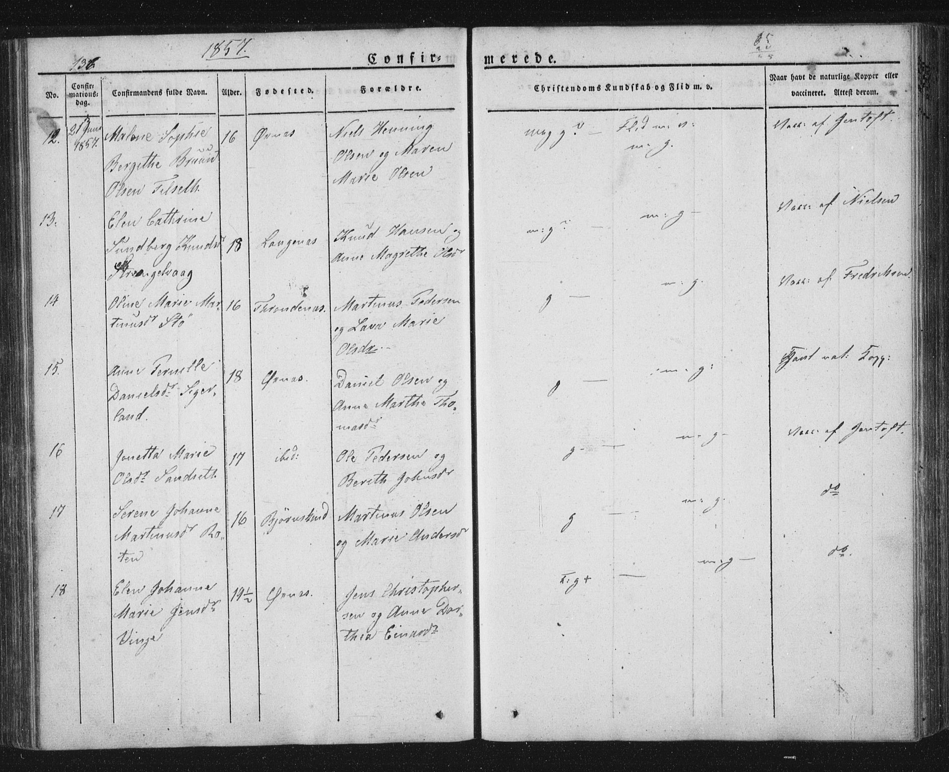 Ministerialprotokoller, klokkerbøker og fødselsregistre - Nordland, AV/SAT-A-1459/893/L1332: Parish register (official) no. 893A05, 1841-1858, p. 136